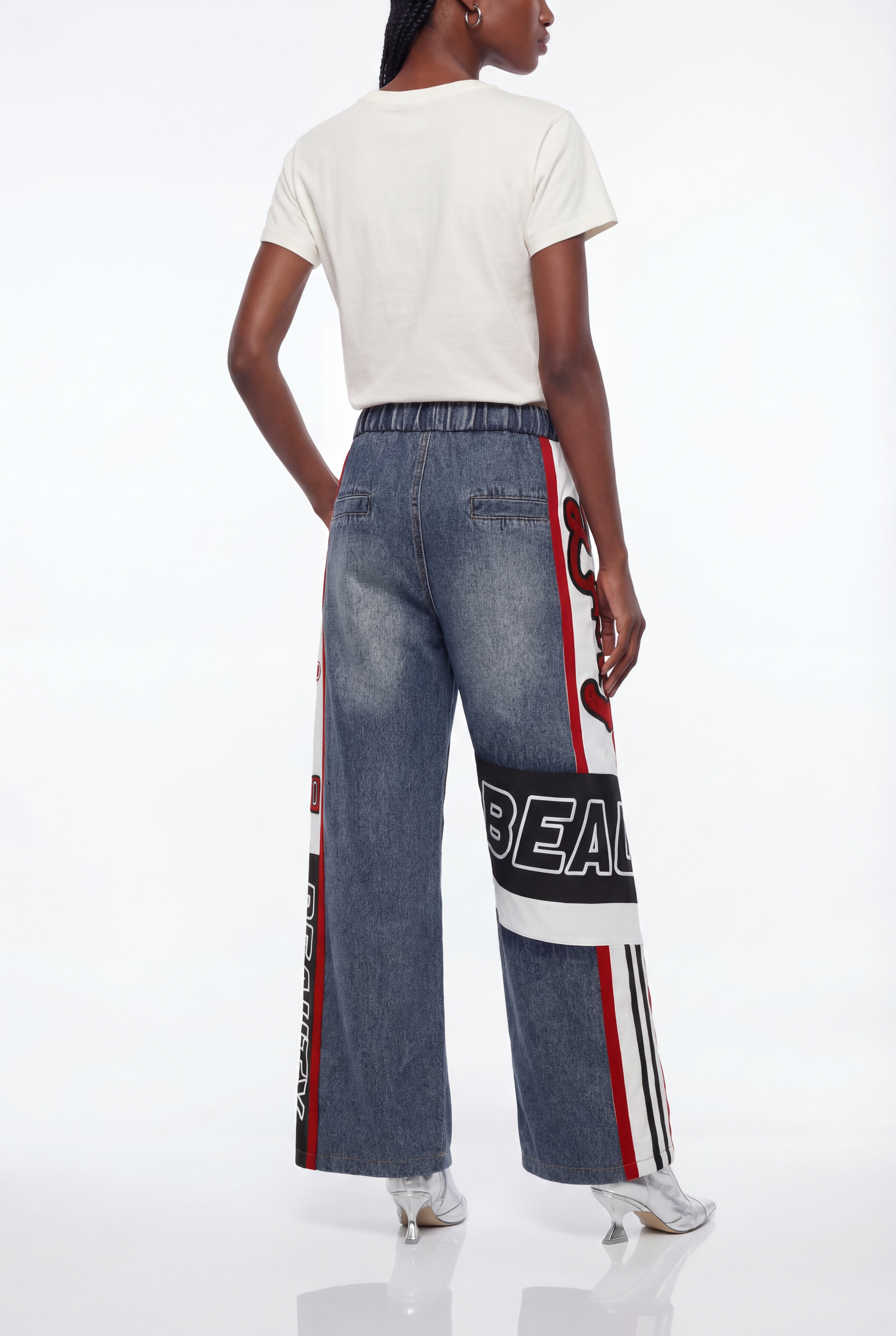 Epona Deconstruct Print Jeans