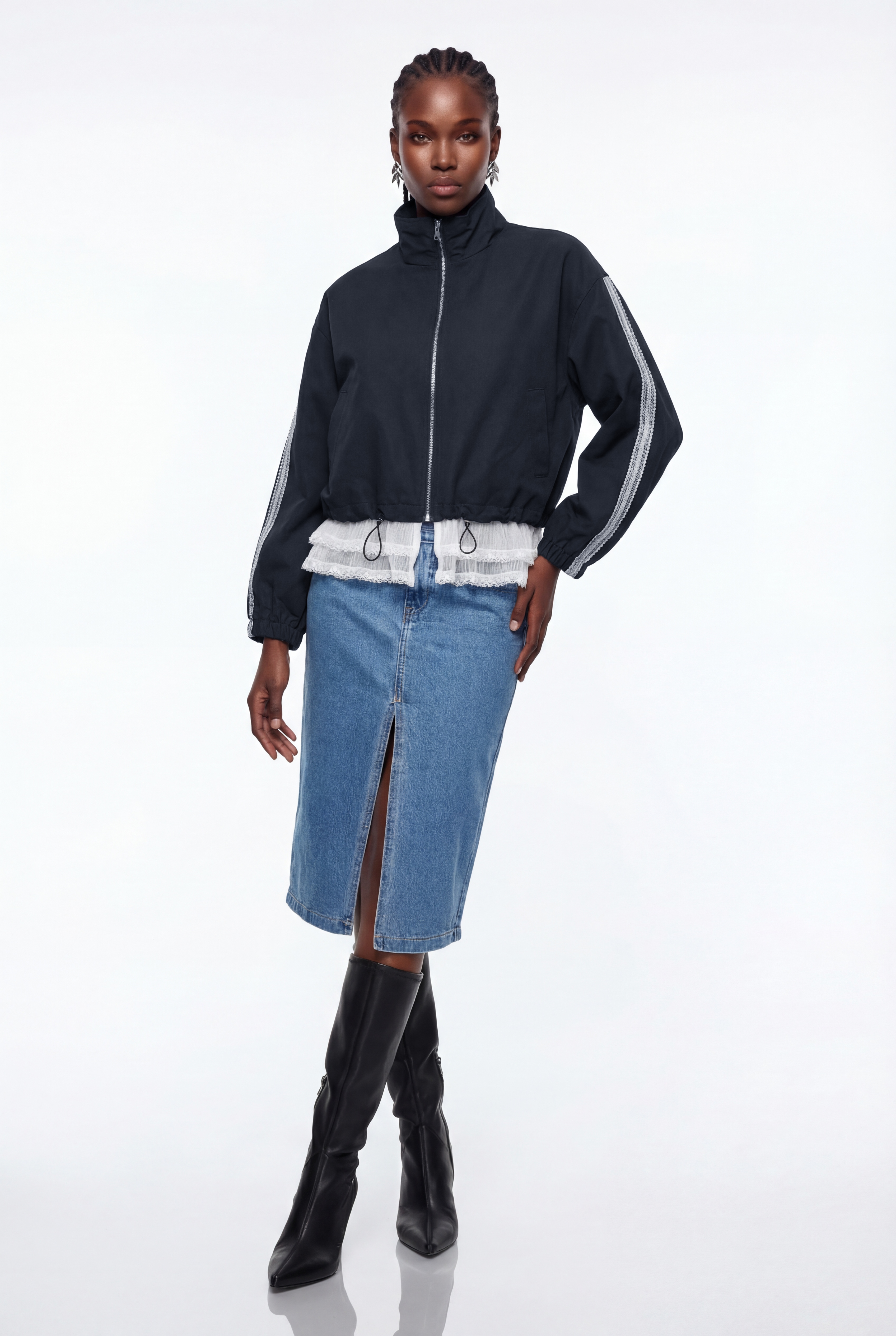 Eponine Drawstring Mesh Jacket