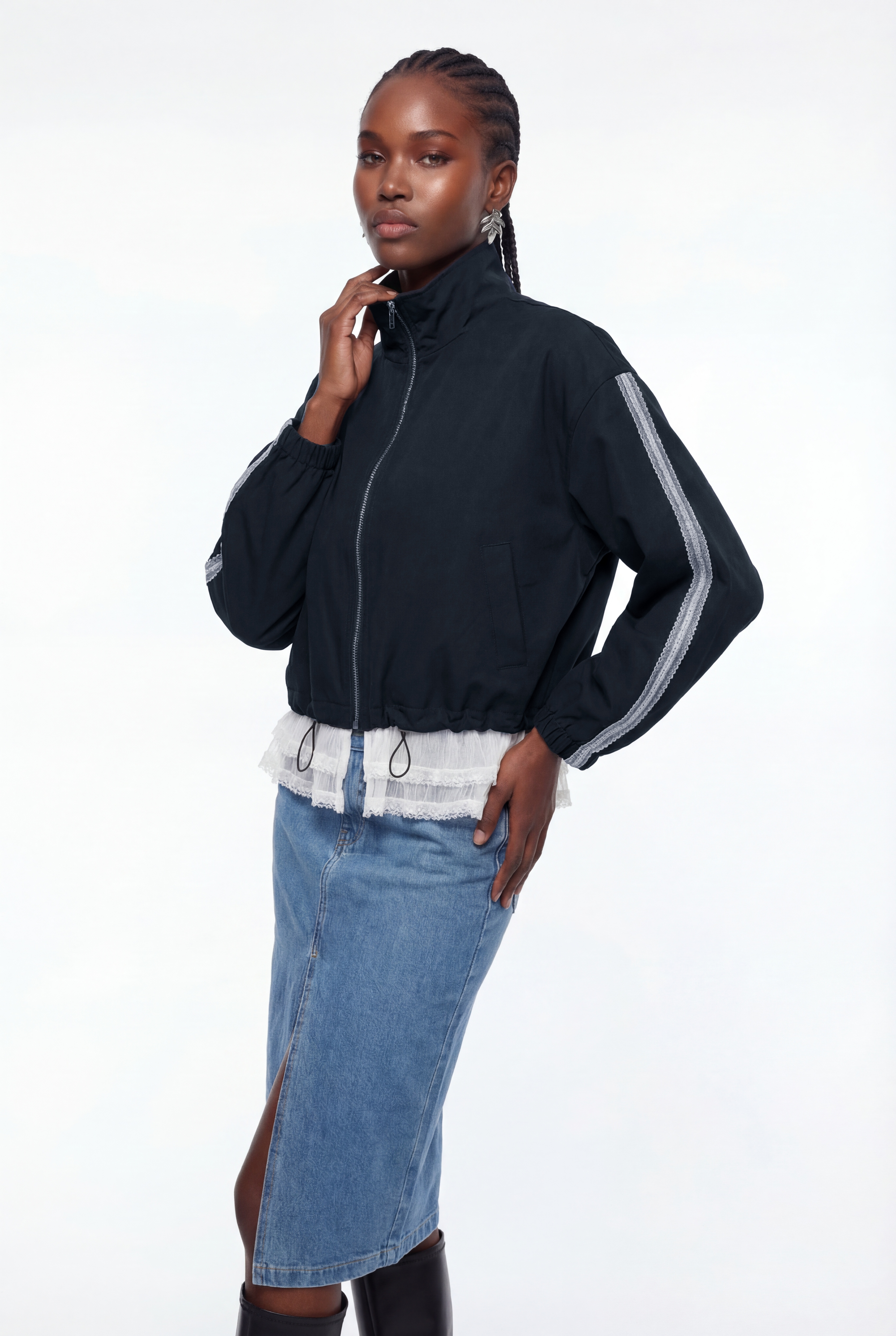 Eponine Drawstring Mesh Jacket