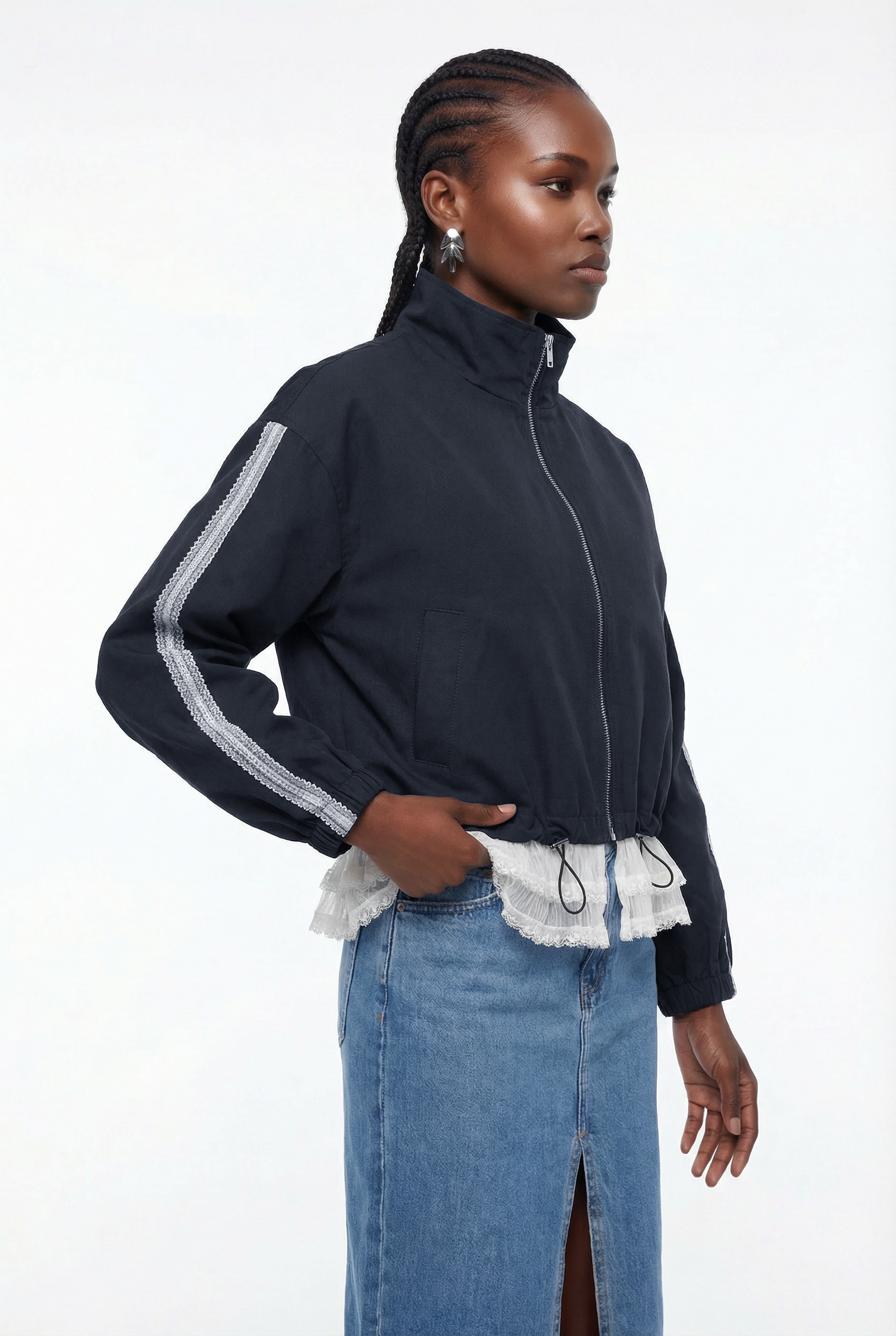 Eponine Drawstring Mesh Jacket