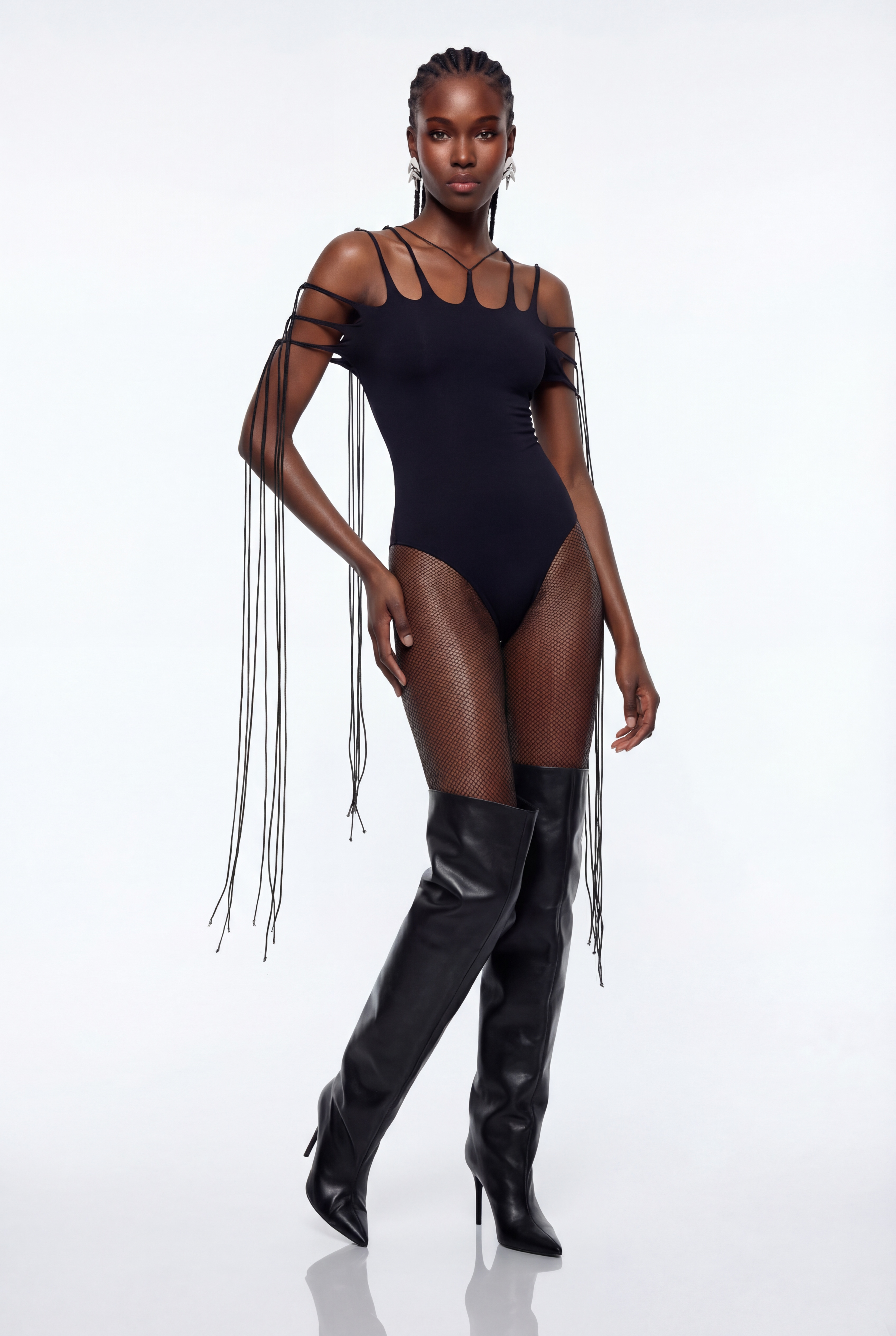 Epponina Deconstruct Fringe Bodysuit