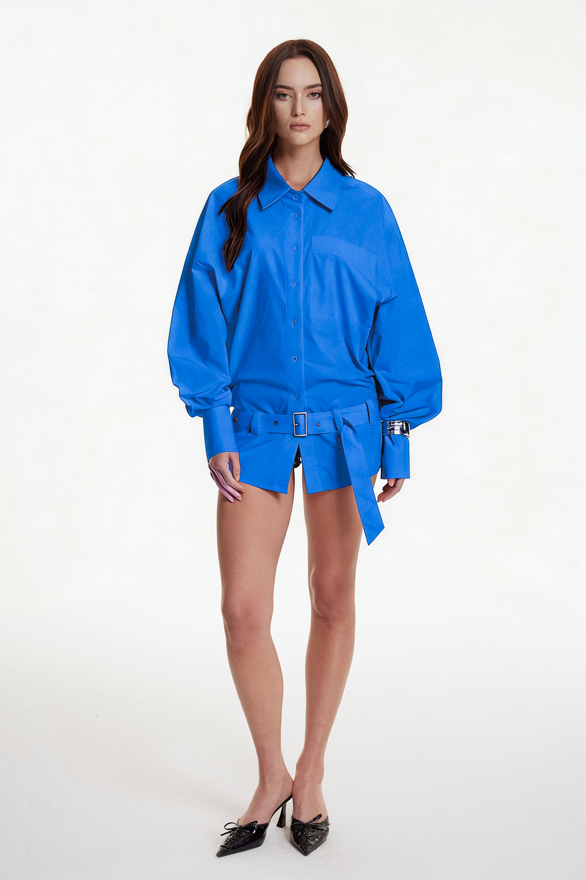 Erasmos Buckle Shirt In Blue