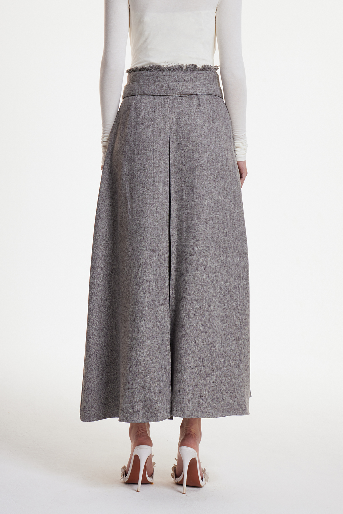 Erast Fringe Pleated Maxi Skirt