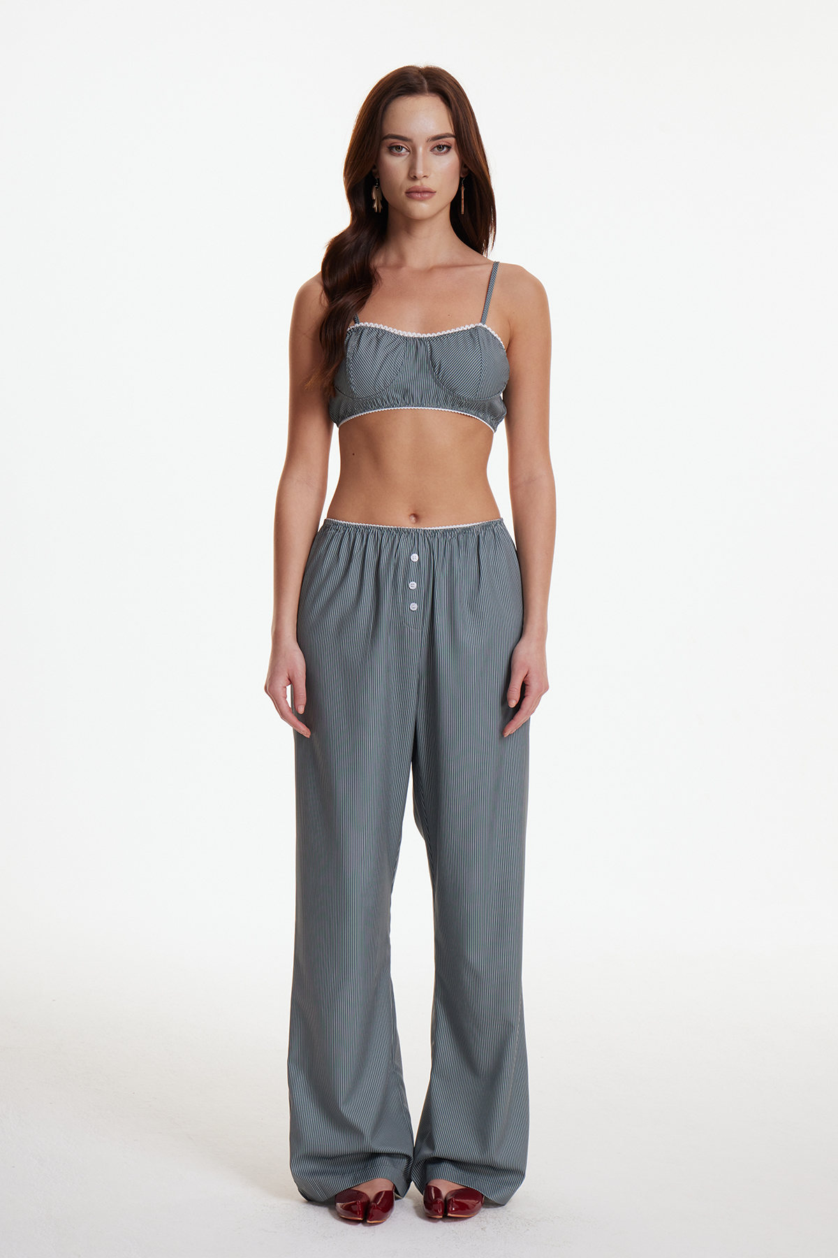 Eren Spaghetti Crop Pants Set