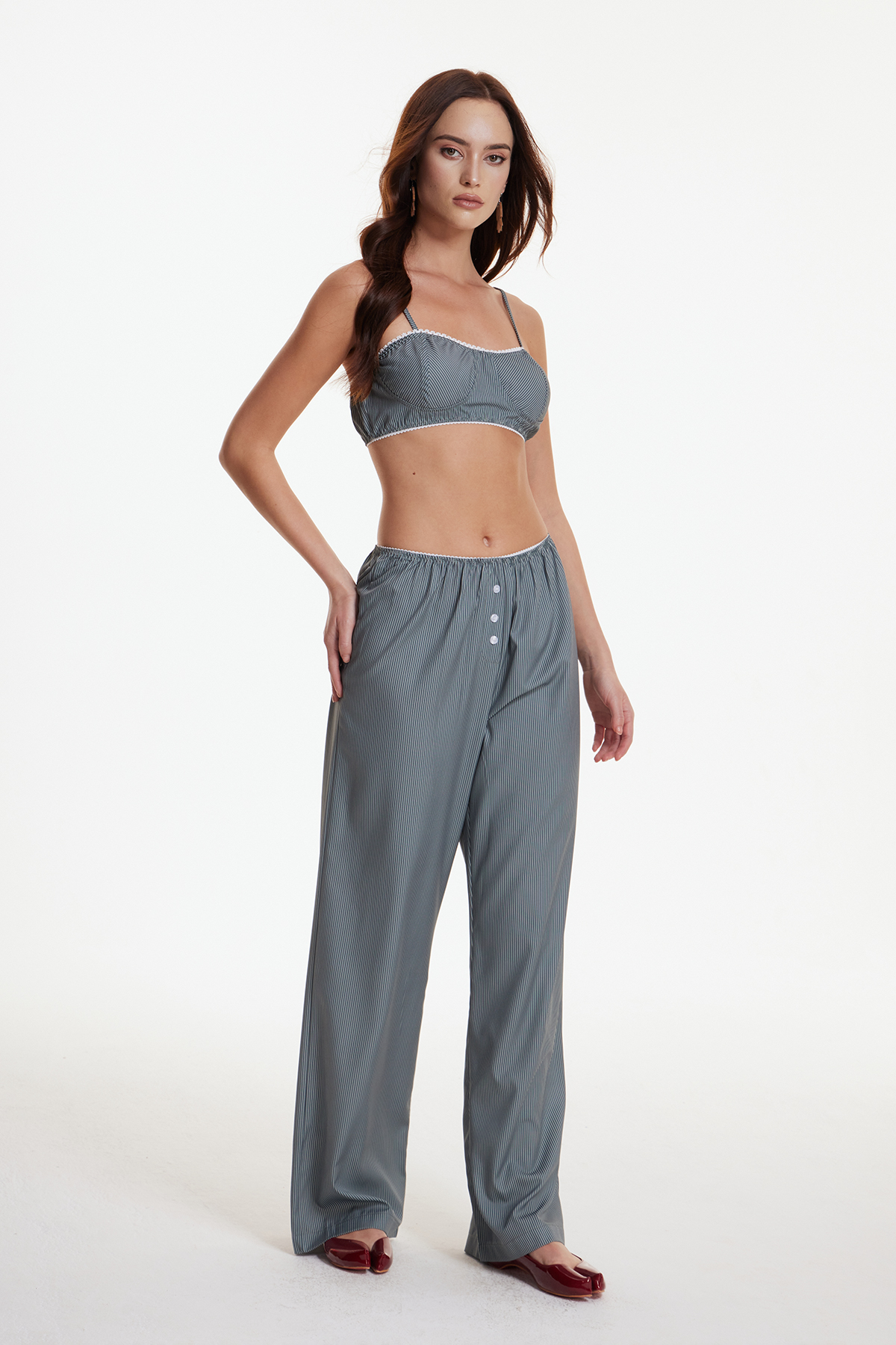 Eren Spaghetti Crop Pants Set