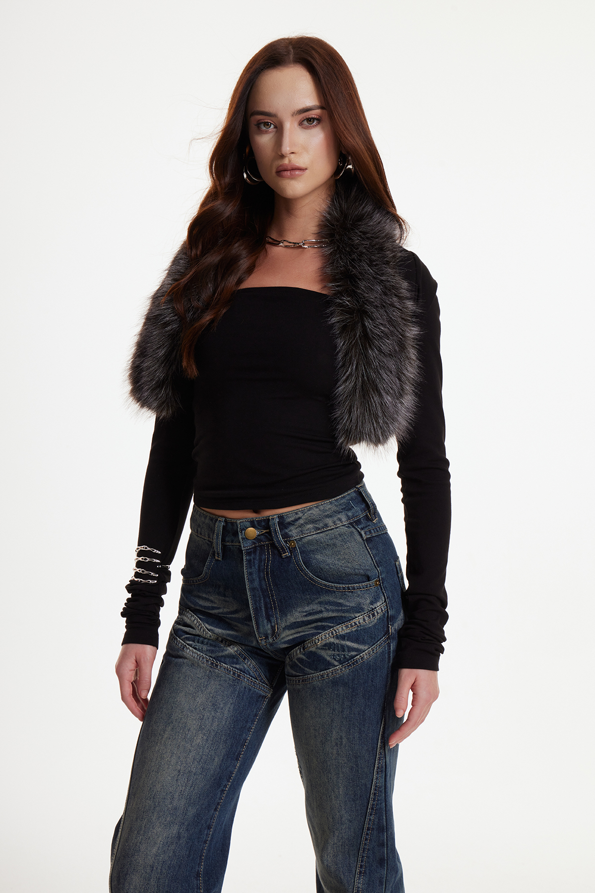 Ergash Two Piece Faux Fur Top
