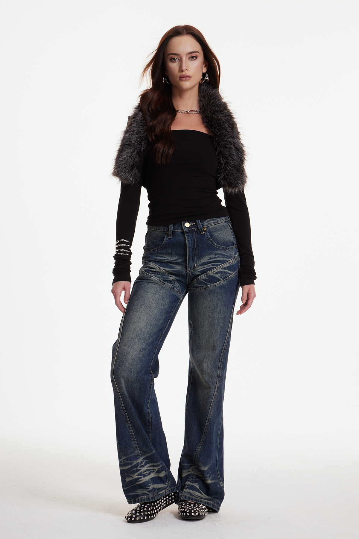 Ergash Two Piece Faux Fur Top