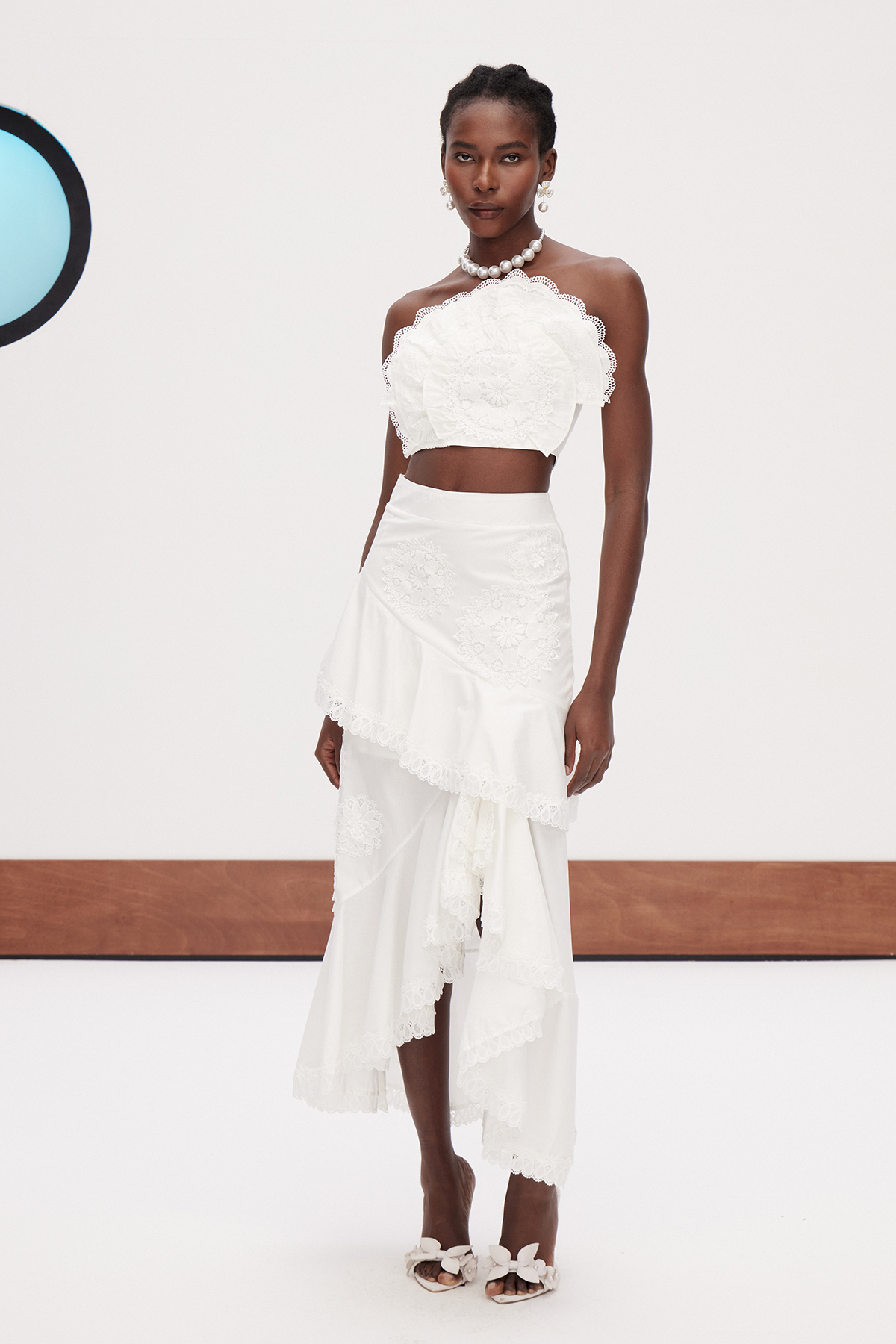 Erica Flower Asymmetric Skirt Set