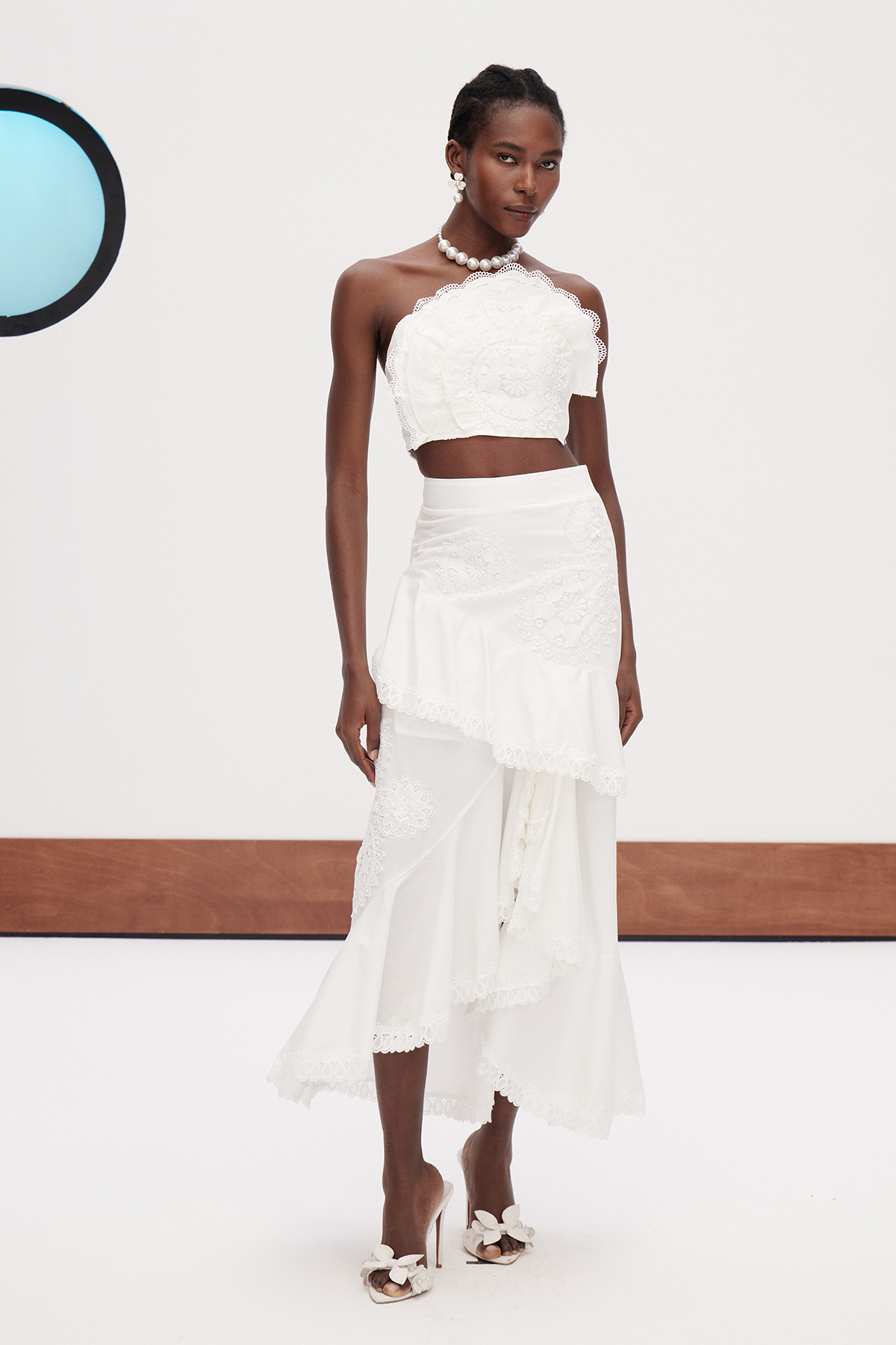 Erica Flower Asymmetric Skirt Set