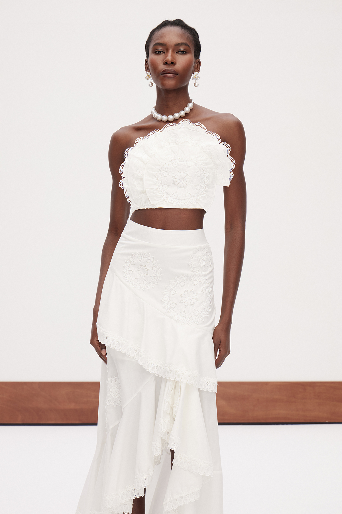 Erica Flower Asymmetric Skirt Set