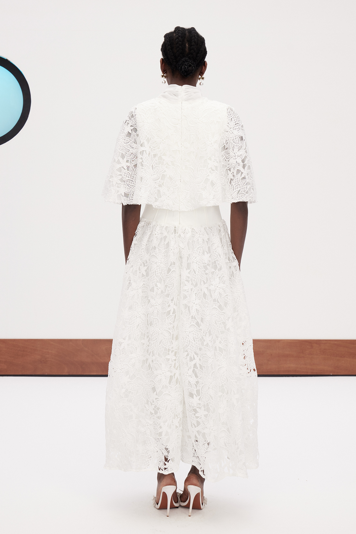 Erich Tie Up Embroidered Maxi Dress