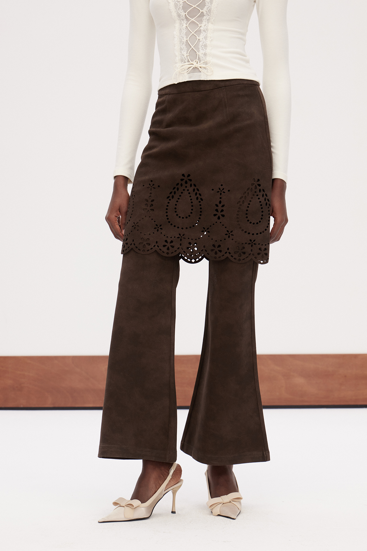 Erik Suede Bootcut Pants