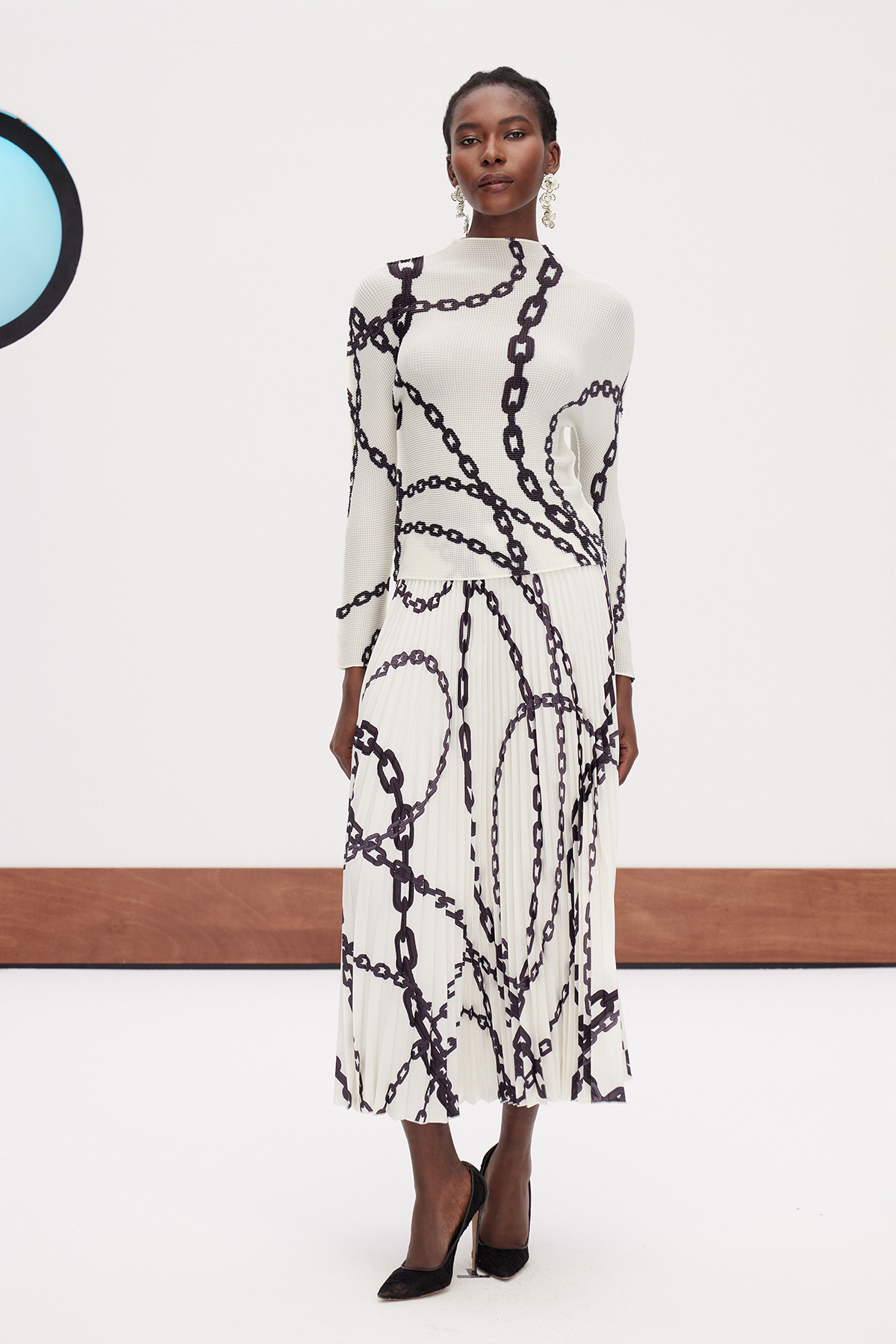 Erika Print Pleated Skirt Set