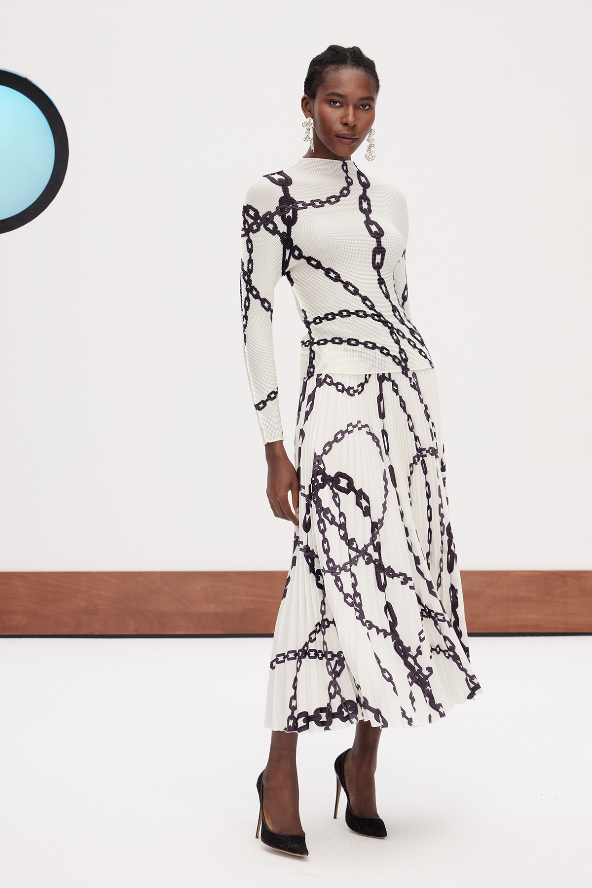 Erika Print Pleated Skirt Set