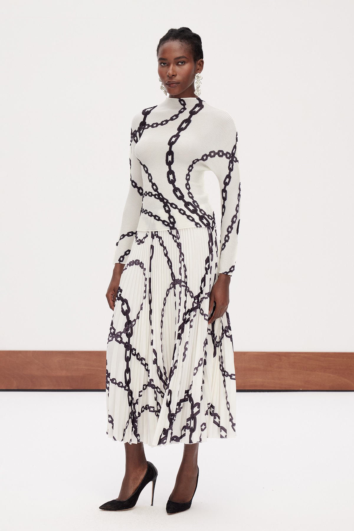 Erika Print Pleated Skirt Set