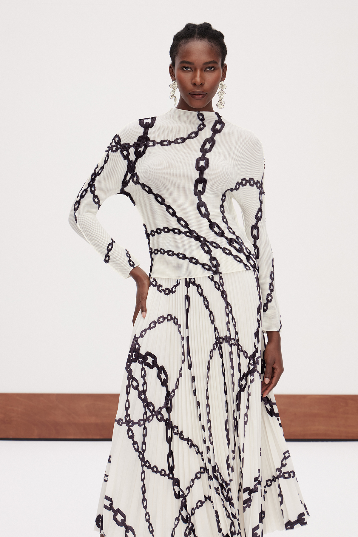 Erika Print Pleated Skirt Set