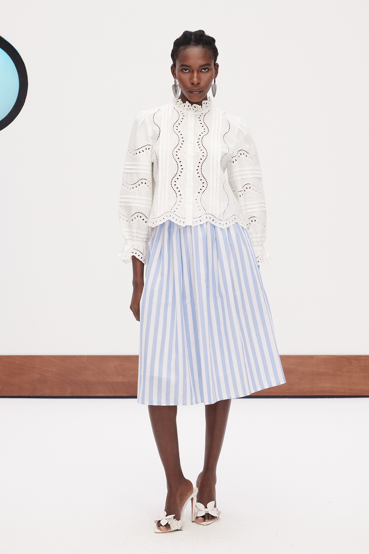 Erja Balloon Sleeve Ruffle Shirt