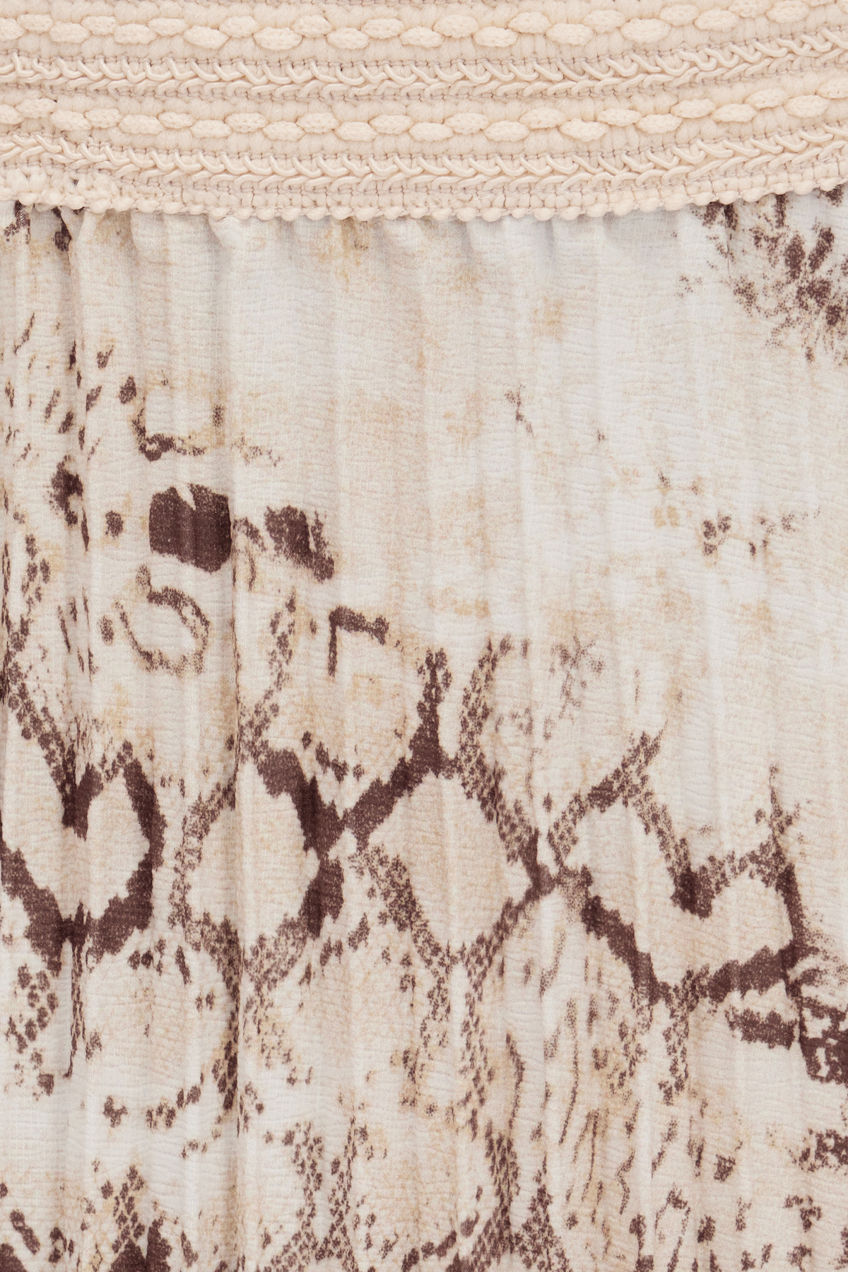 Erjan Python Pattern Pleated Maxi Skirt