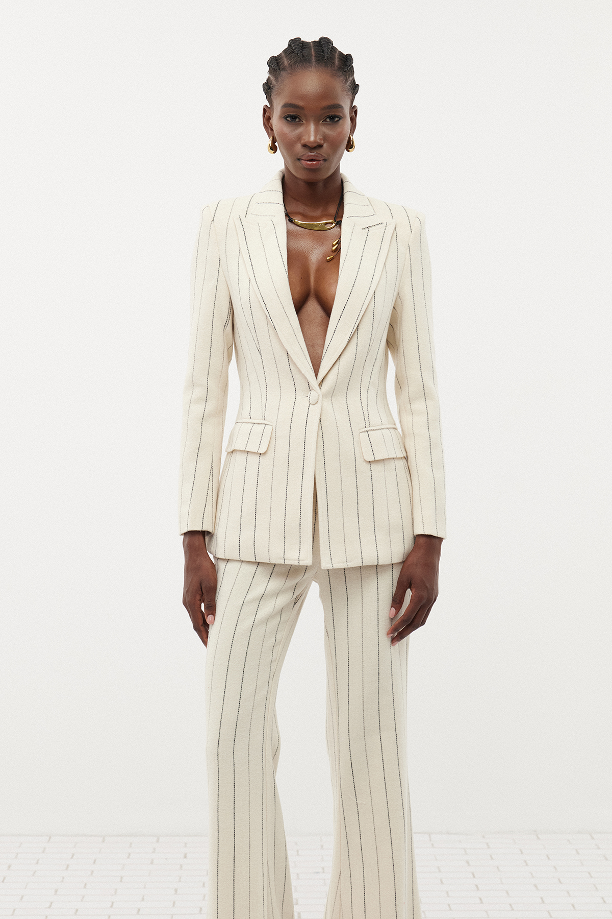 Erkenaz Stripe Pants Set