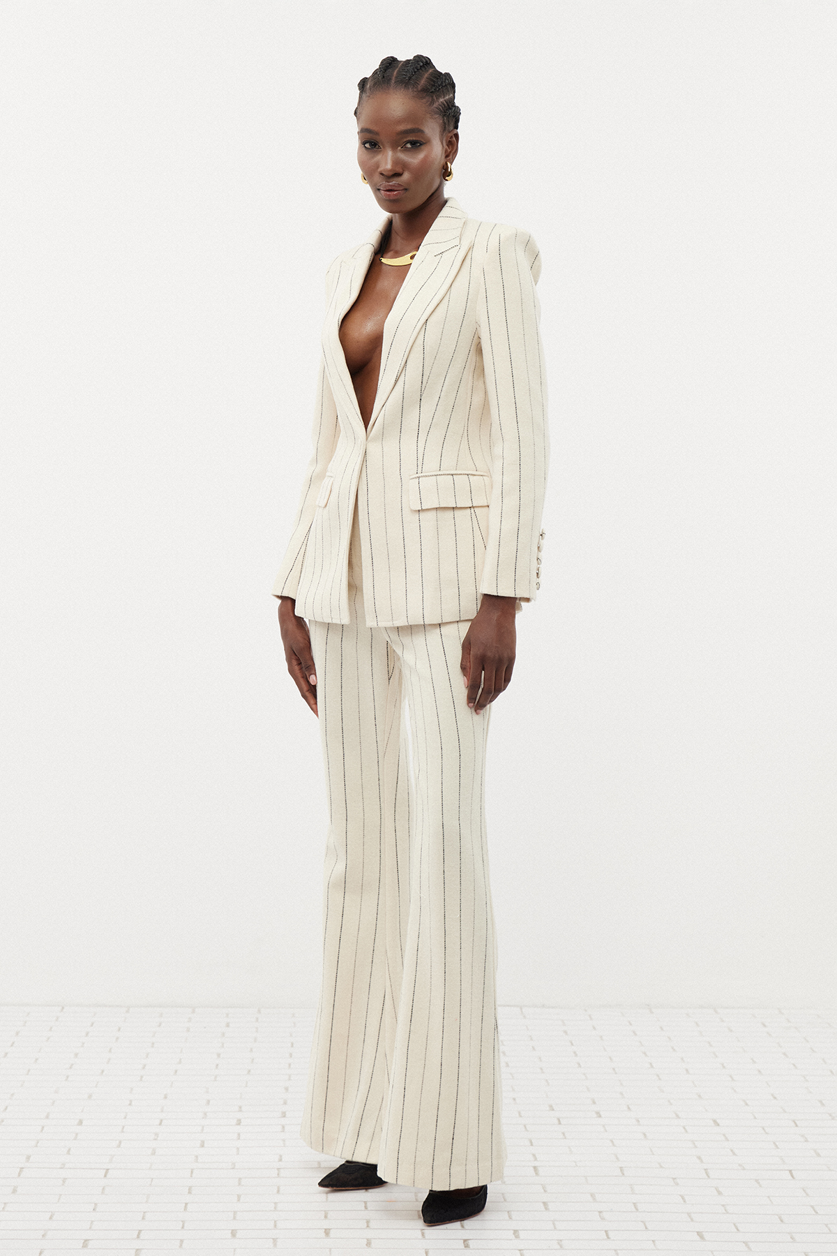 Erkenaz Stripe Pants Set