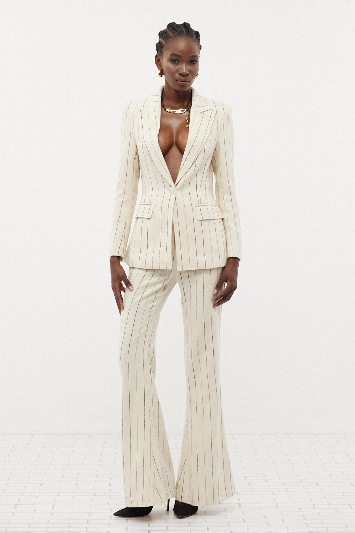 Erkenaz Stripe Pants Set