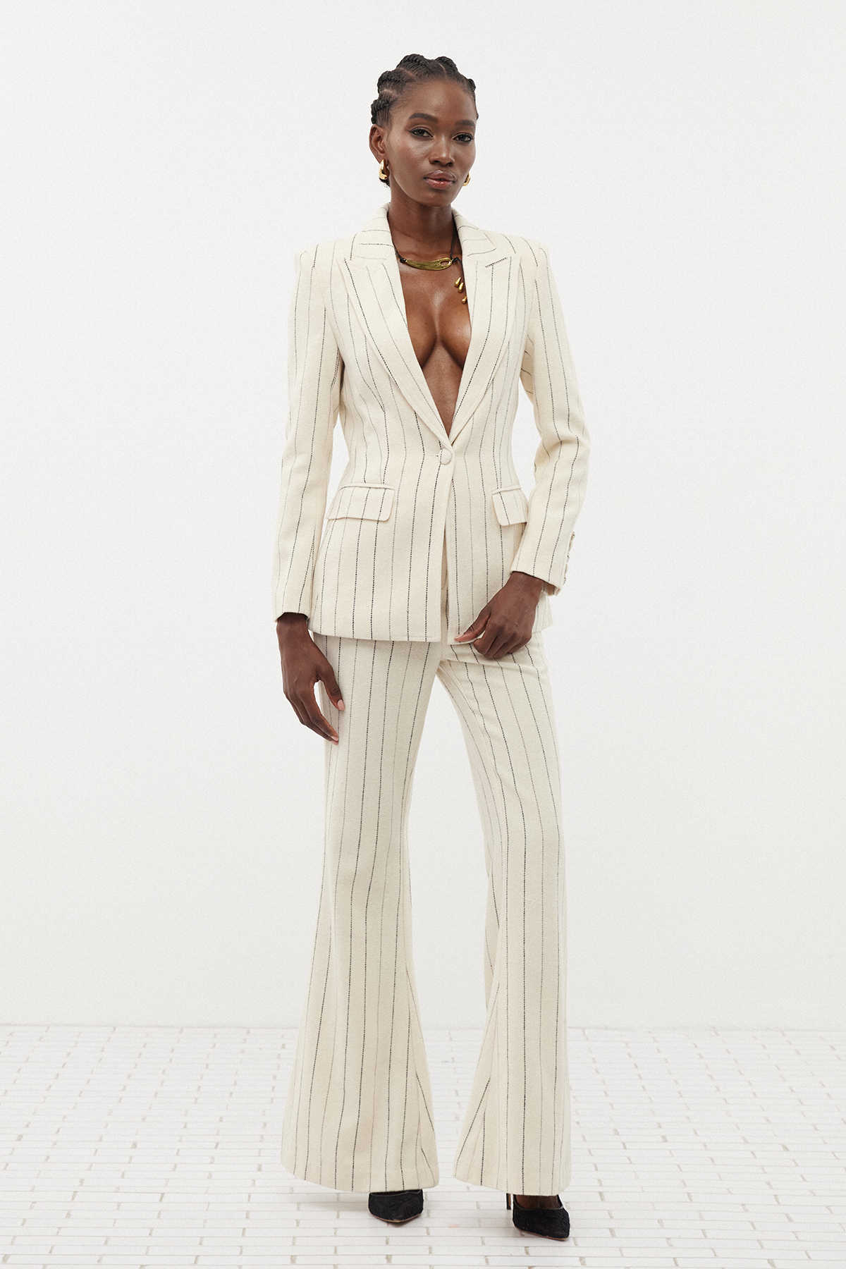 Erkenaz Stripe Pants Set