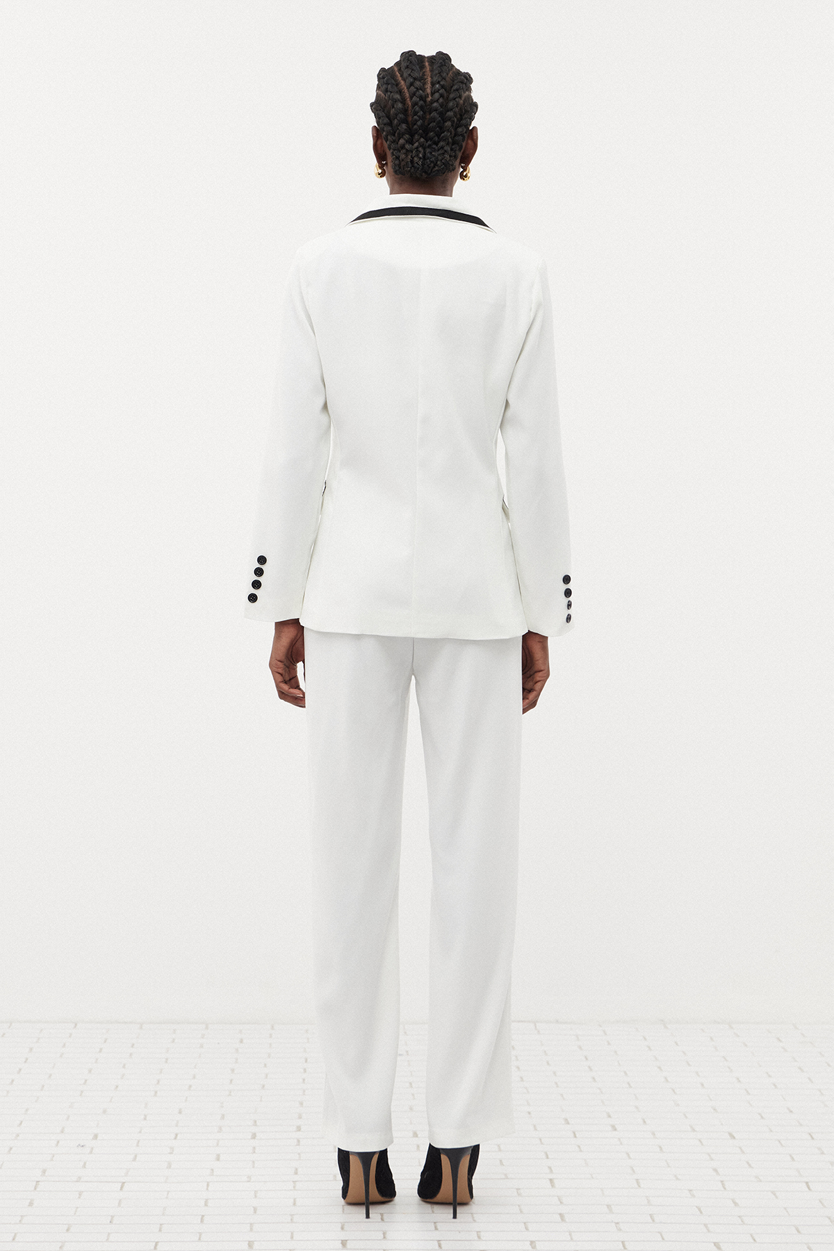 Erkin Lapel Double Breasted Pants Set