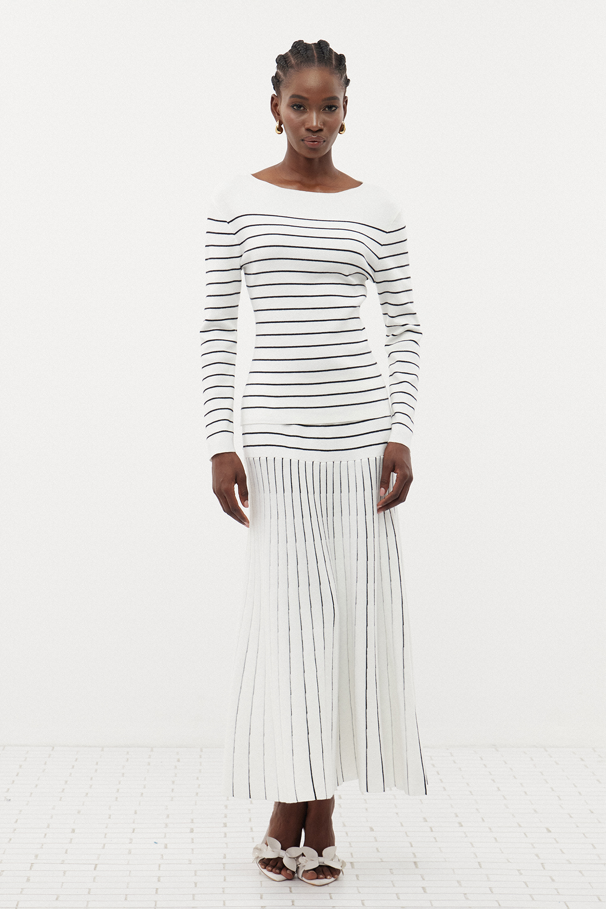 Erkki Stripe Skirt Set
