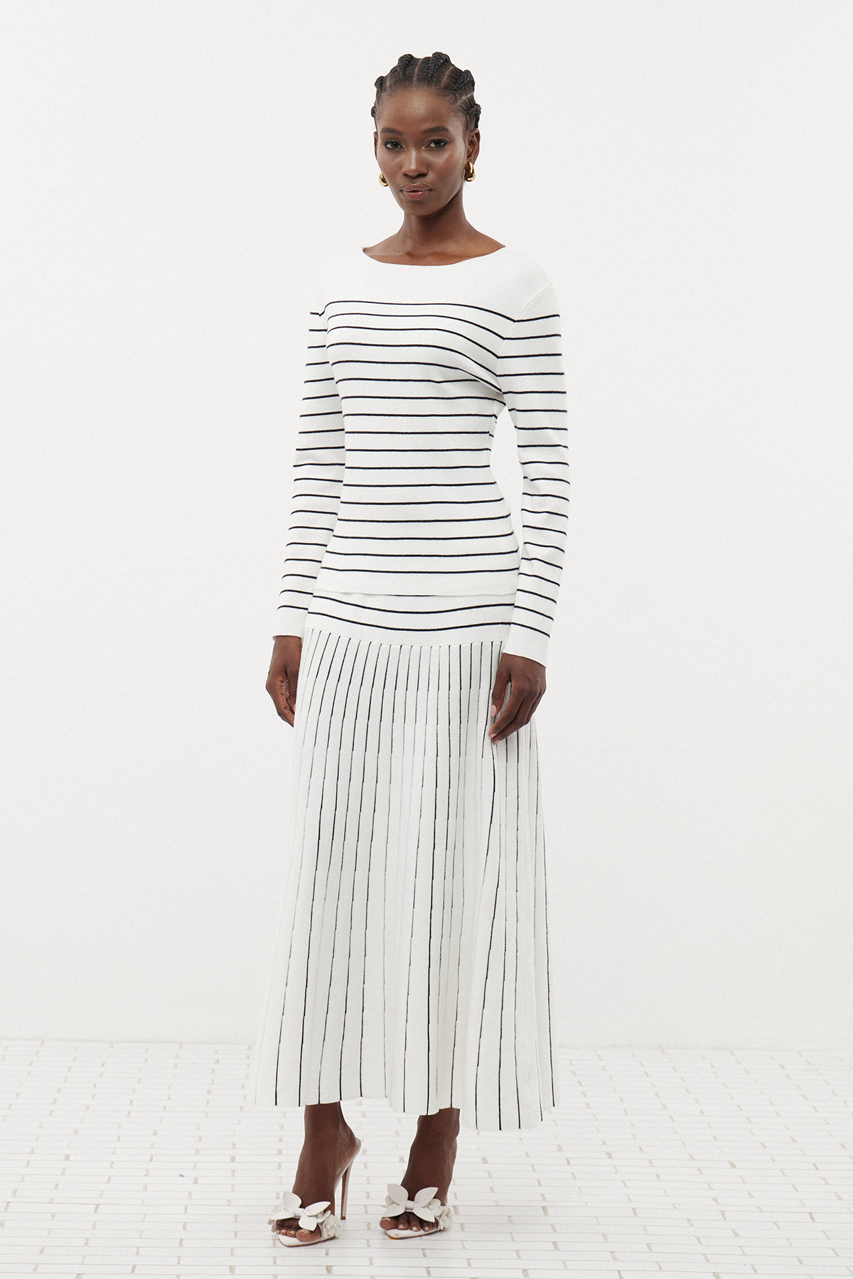 Erkki Stripe Skirt Set