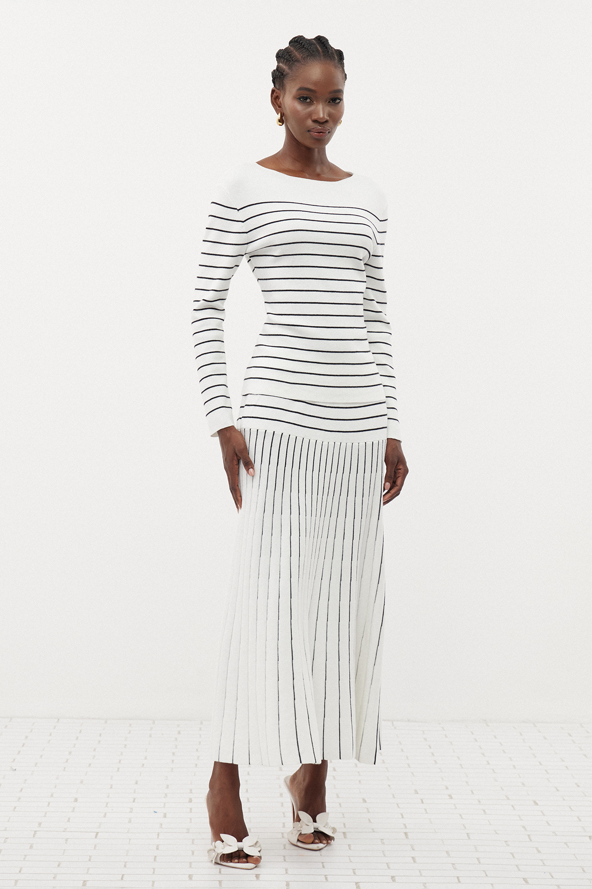 Erkki Stripe Skirt Set