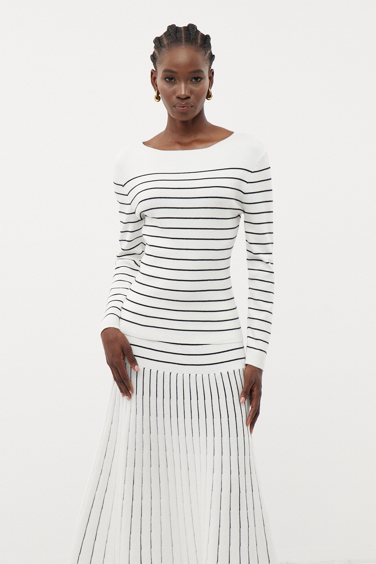 Erkki Stripe Skirt Set