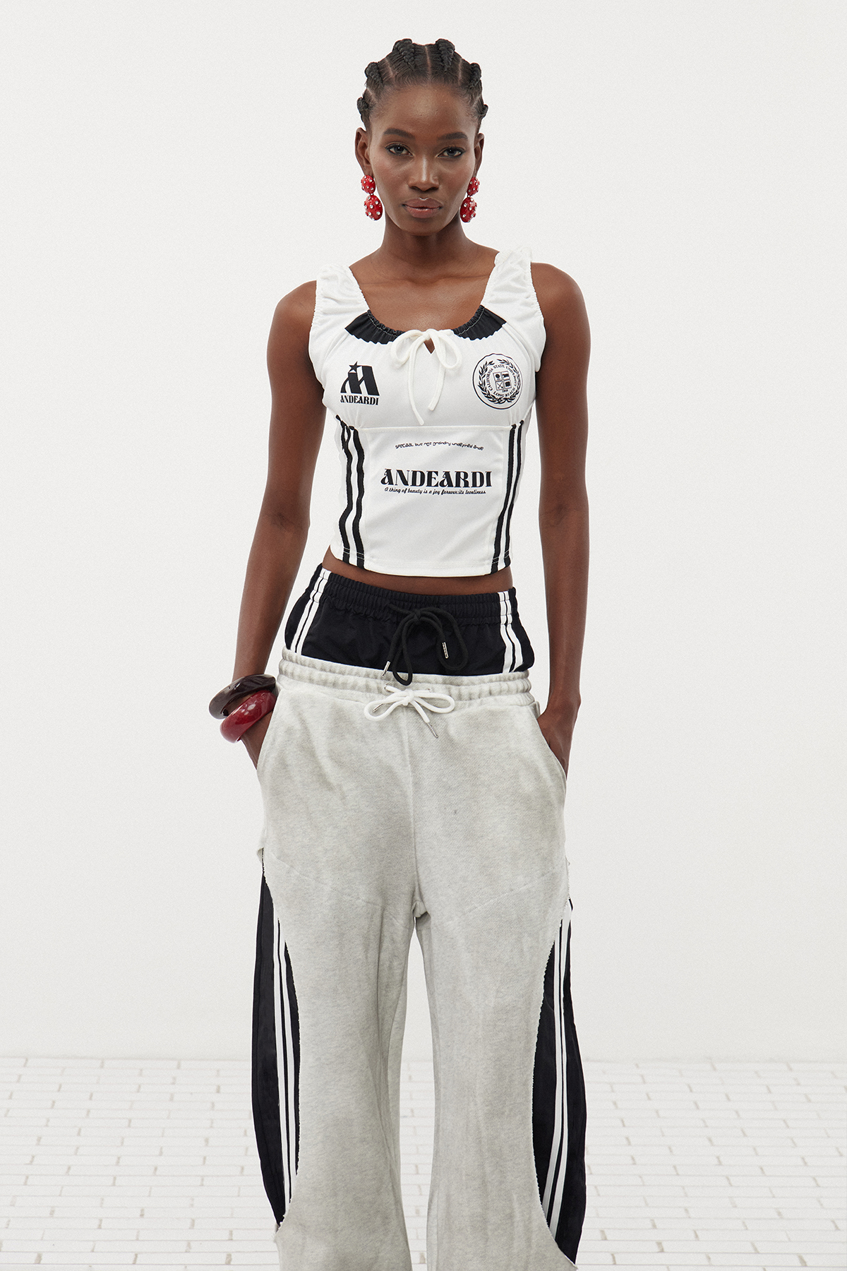 Erland Drawstring Print Top