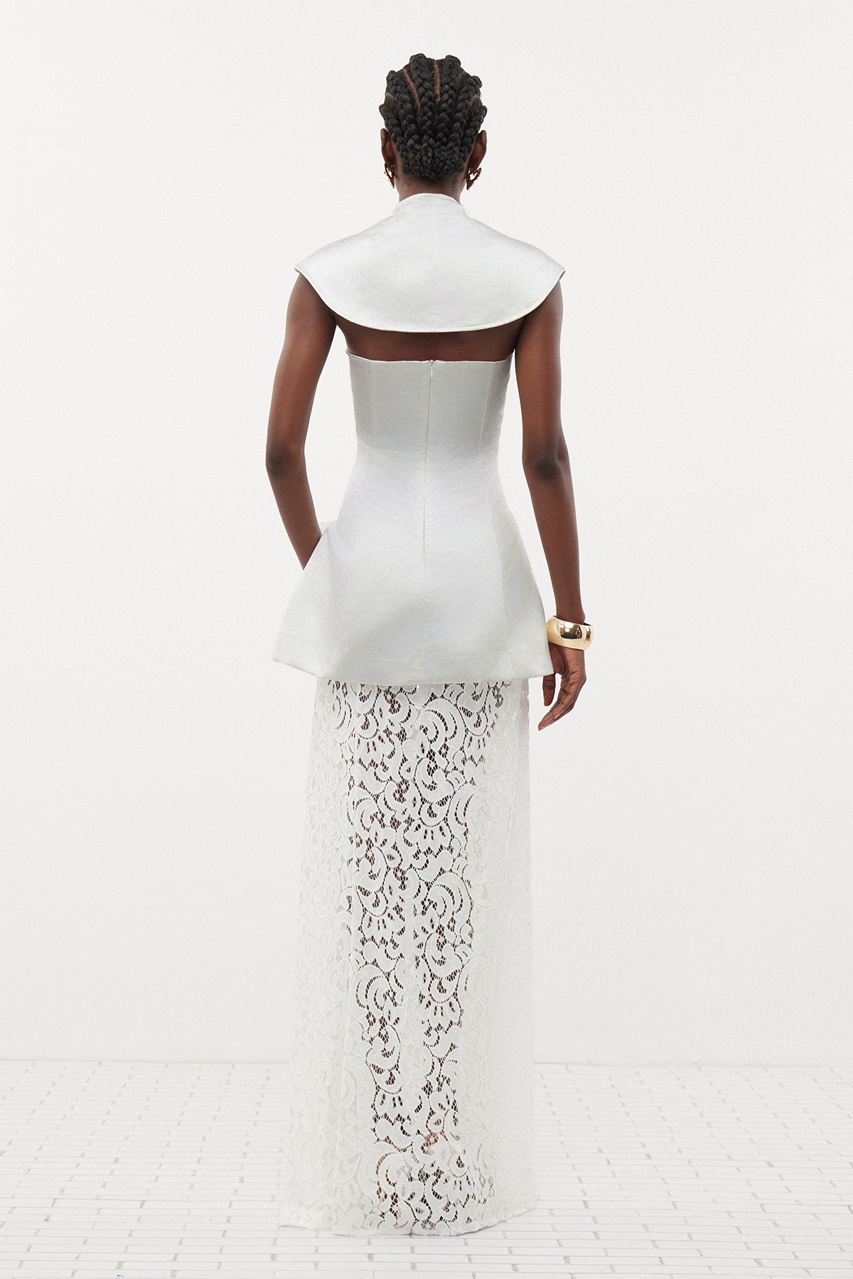 Erlea Satin Lace Skirt Set