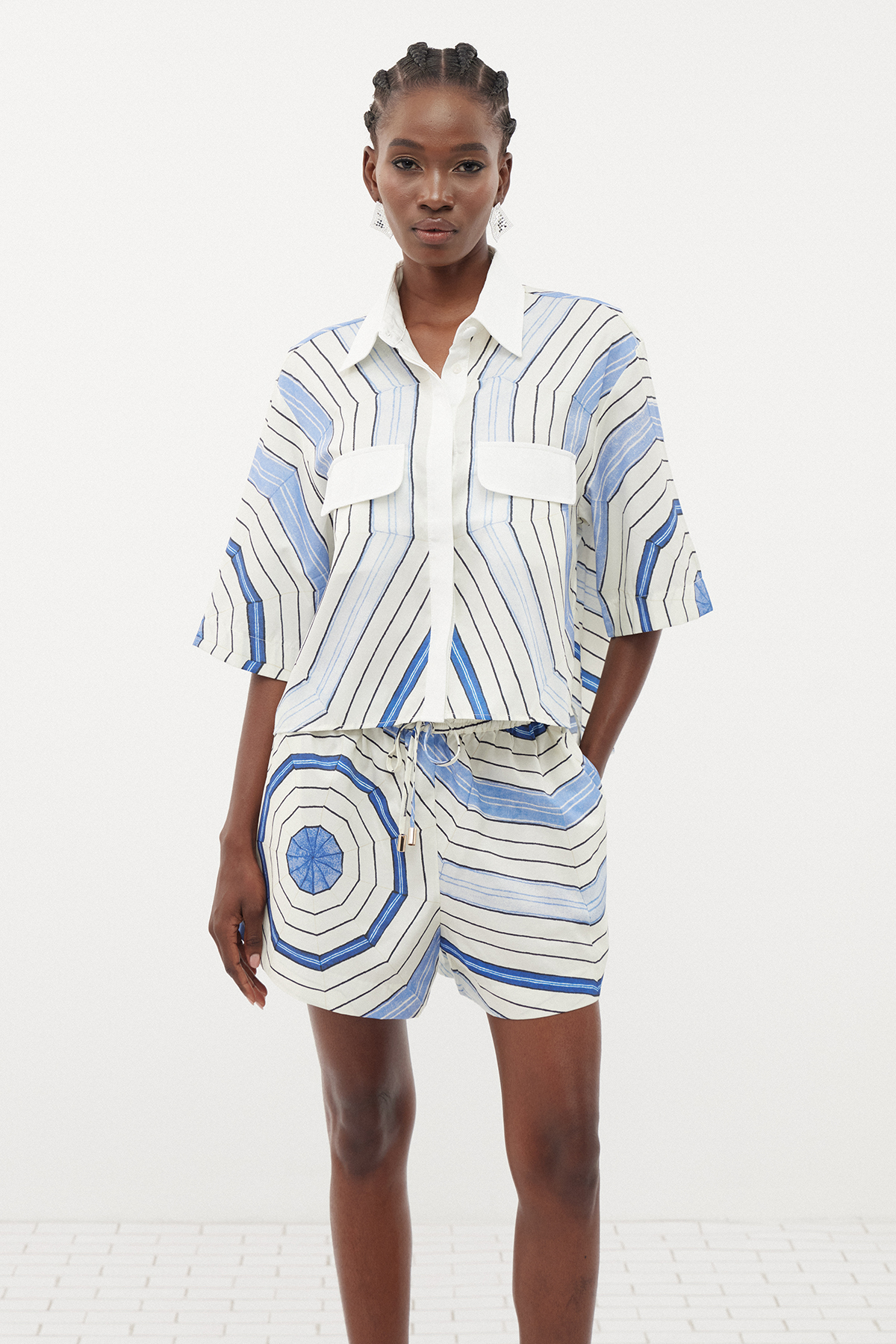 Ermengardis Stripe Colorblock Shirt