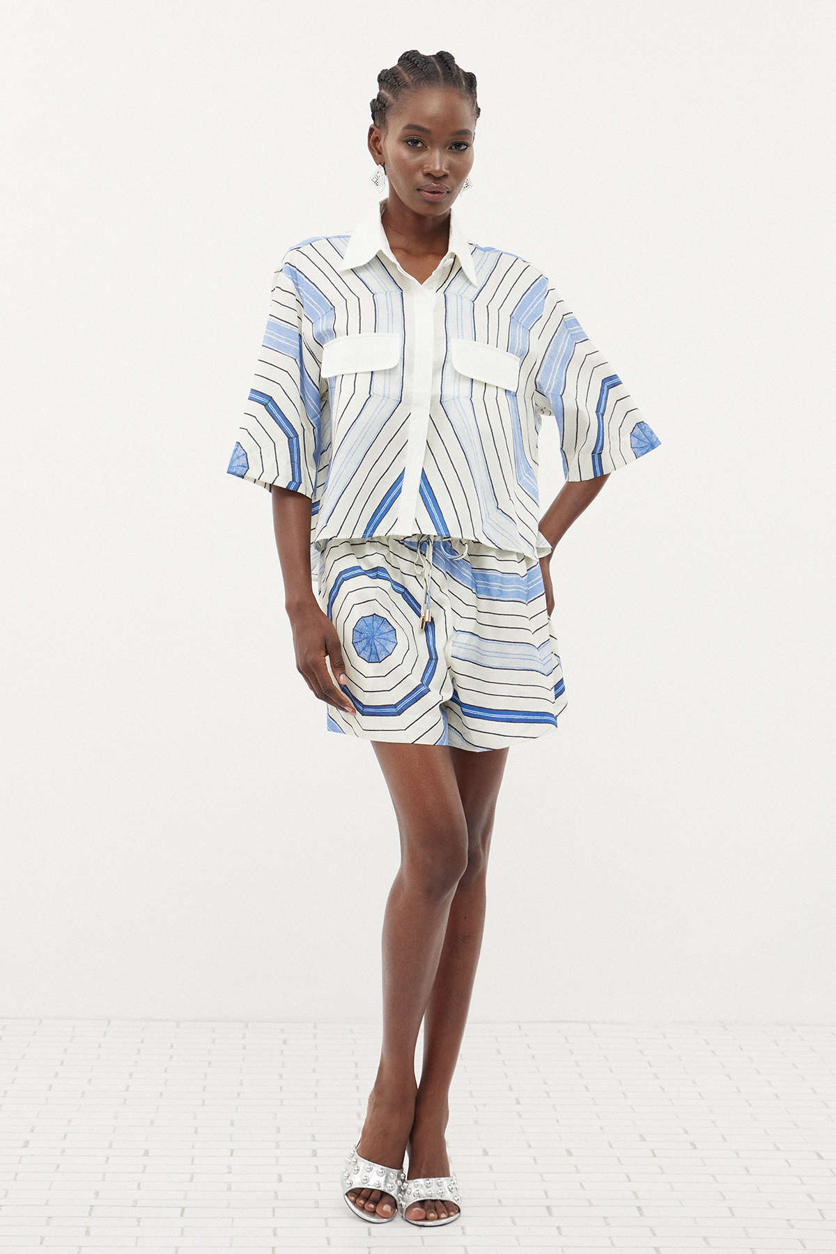 Ermengardis Stripe Colorblock Pants