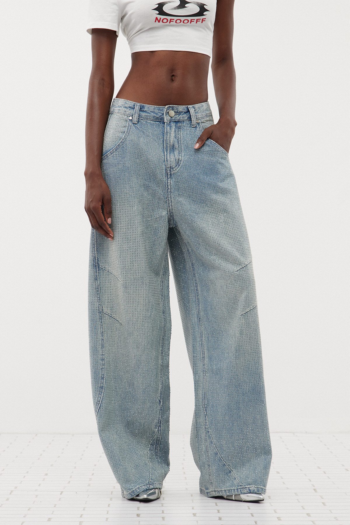 Ermes Rhinestone Jeans