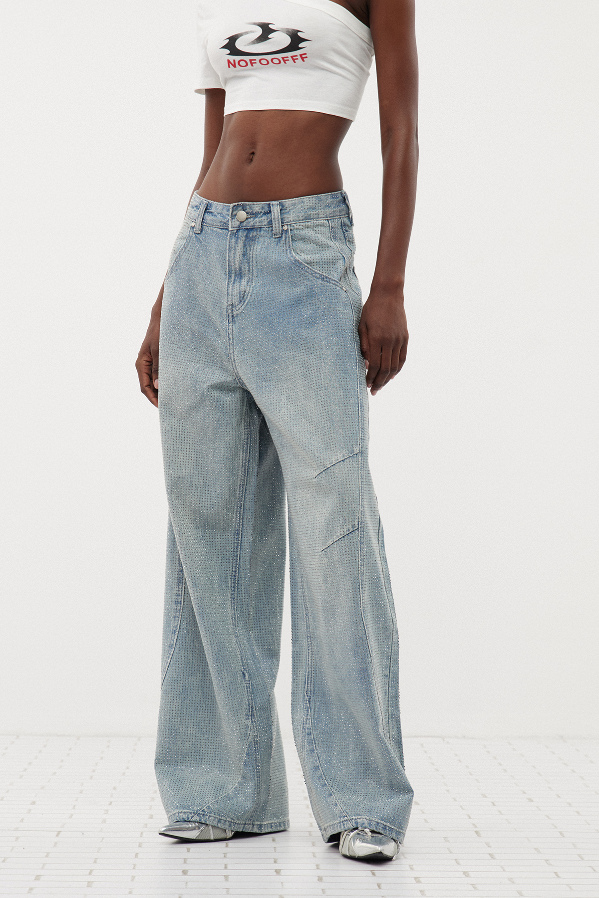 Ermes Rhinestone Jeans