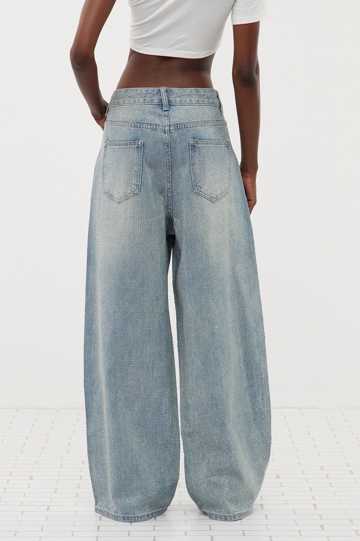 Ermes Rhinestone Jeans