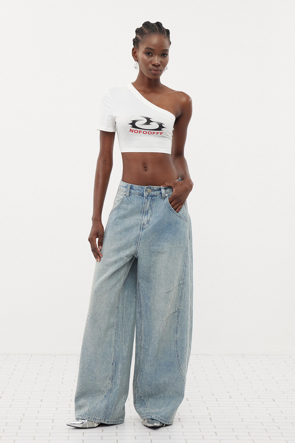 Ermes Rhinestone Jeans