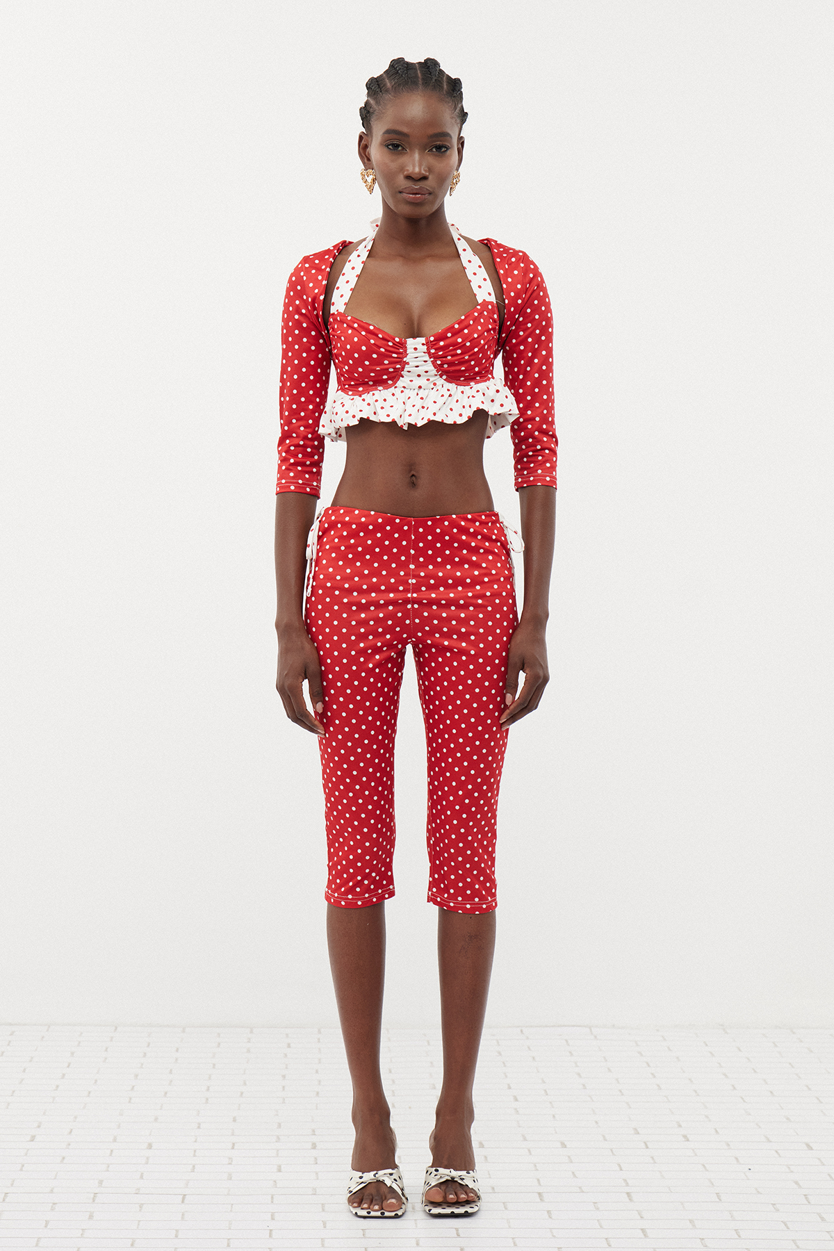 Ermioni Dot Three Piece Pants Set