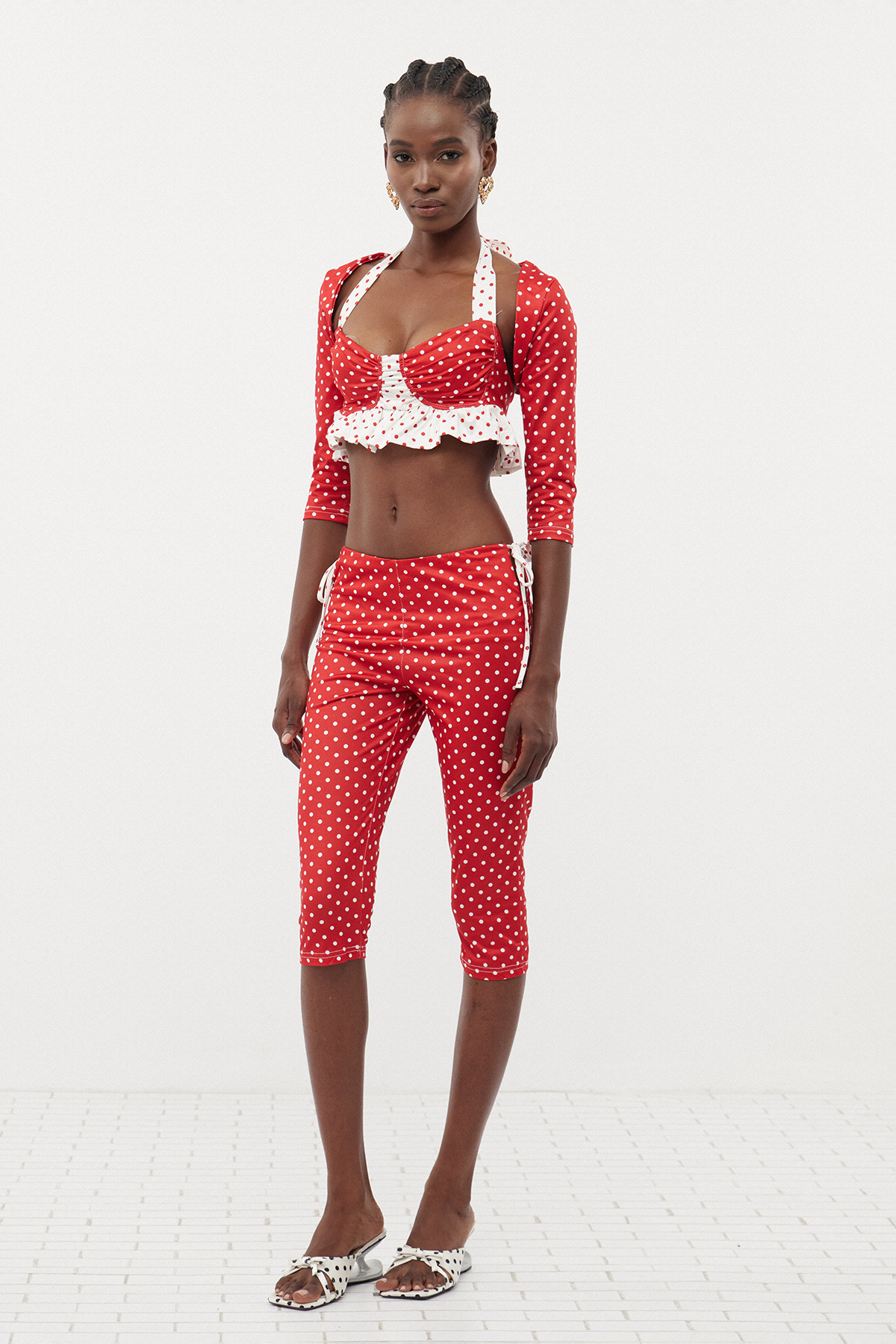 Ermioni Dot Three Piece Pants Set