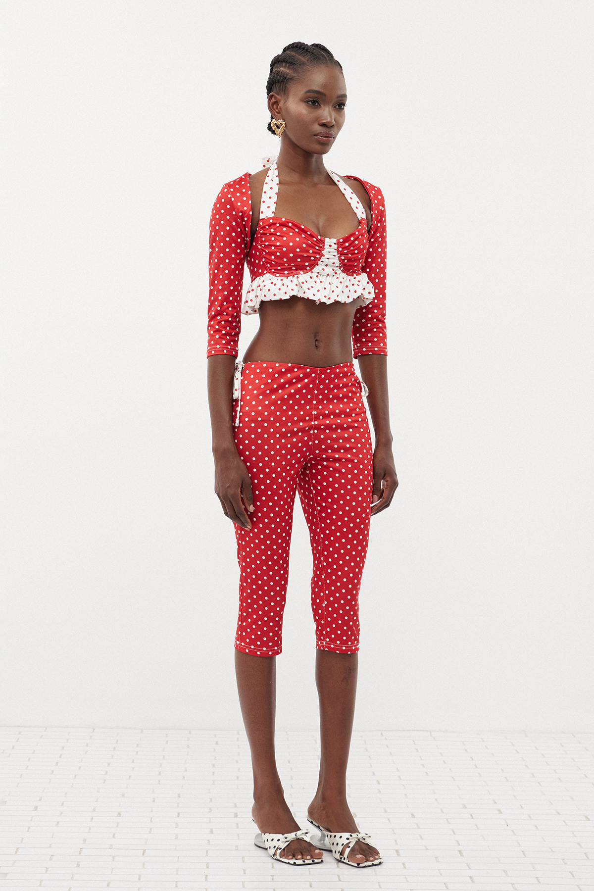 Ermioni Dot Three Piece Pants Set