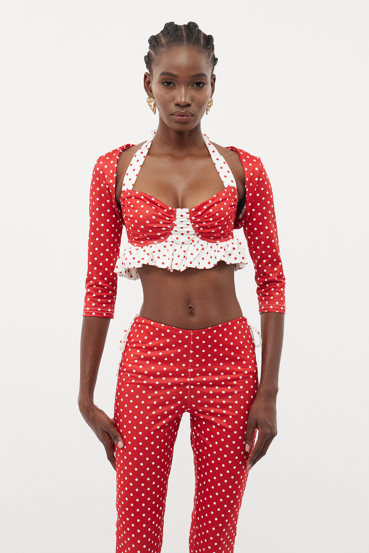 Ermioni Dot Three Piece Pants Set