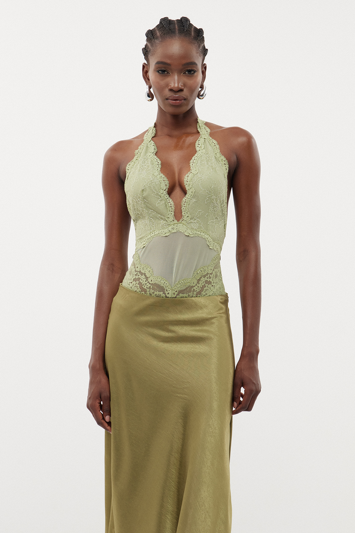 Ermolai Halter Neck Lace Bodysuit