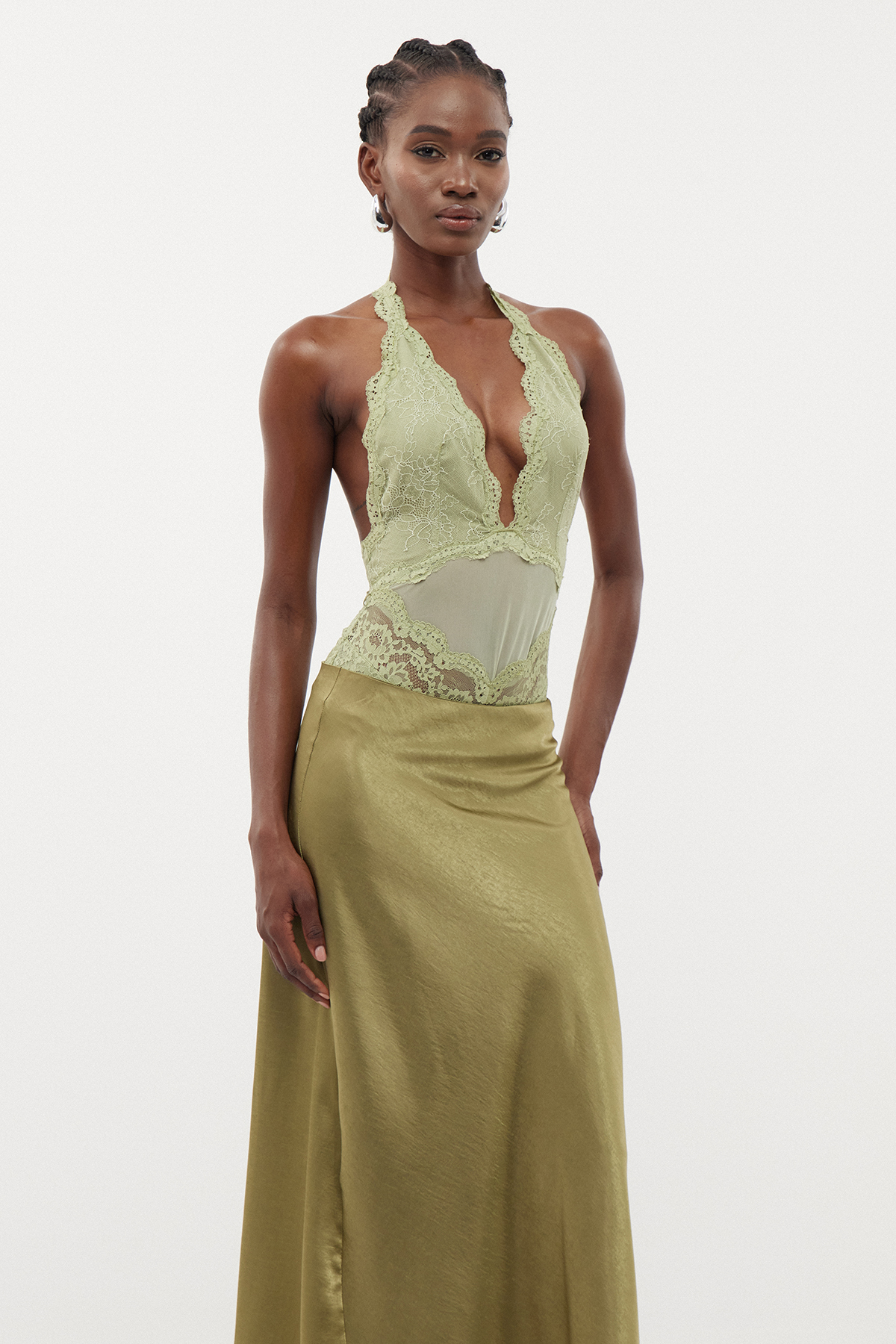 Ermolai Halter Neck Lace Bodysuit