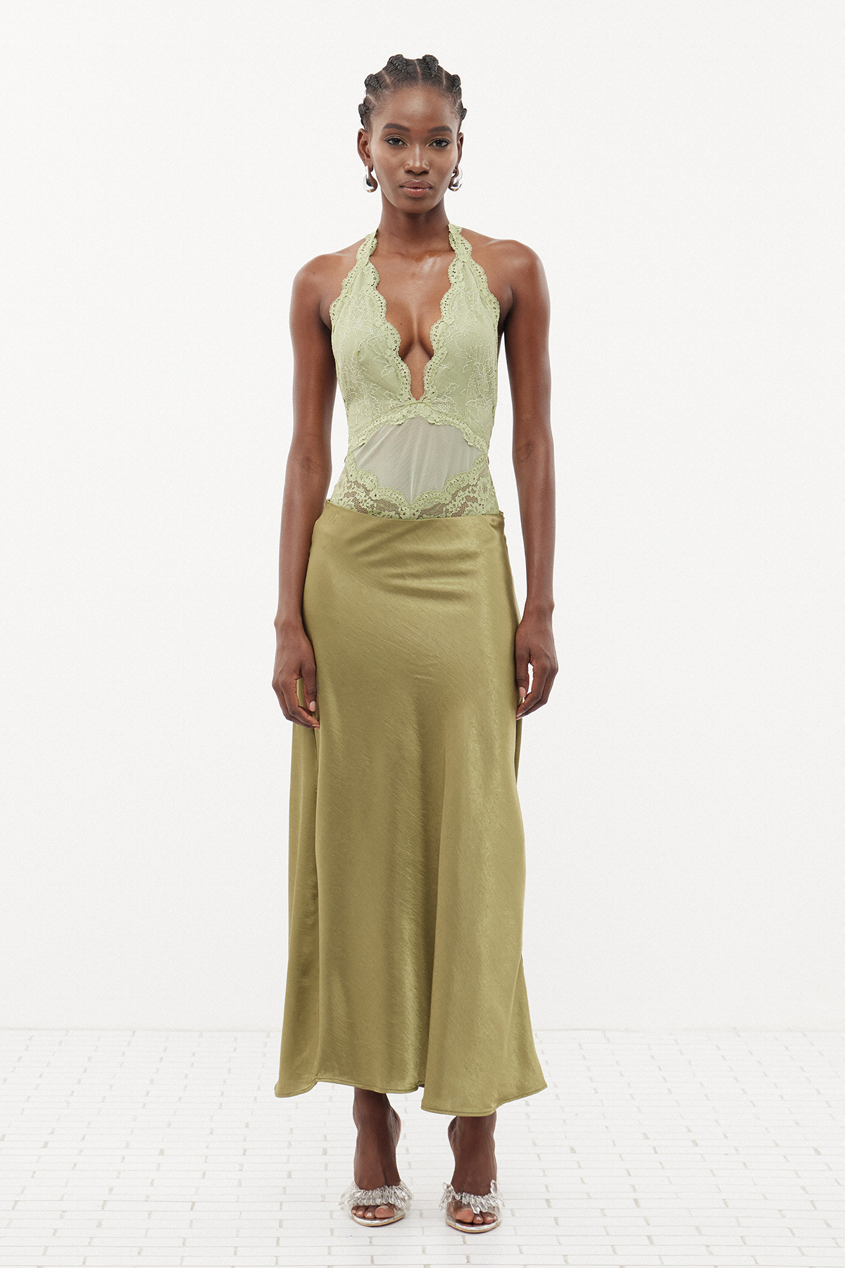 Ermolai Halter Neck Lace Bodysuit