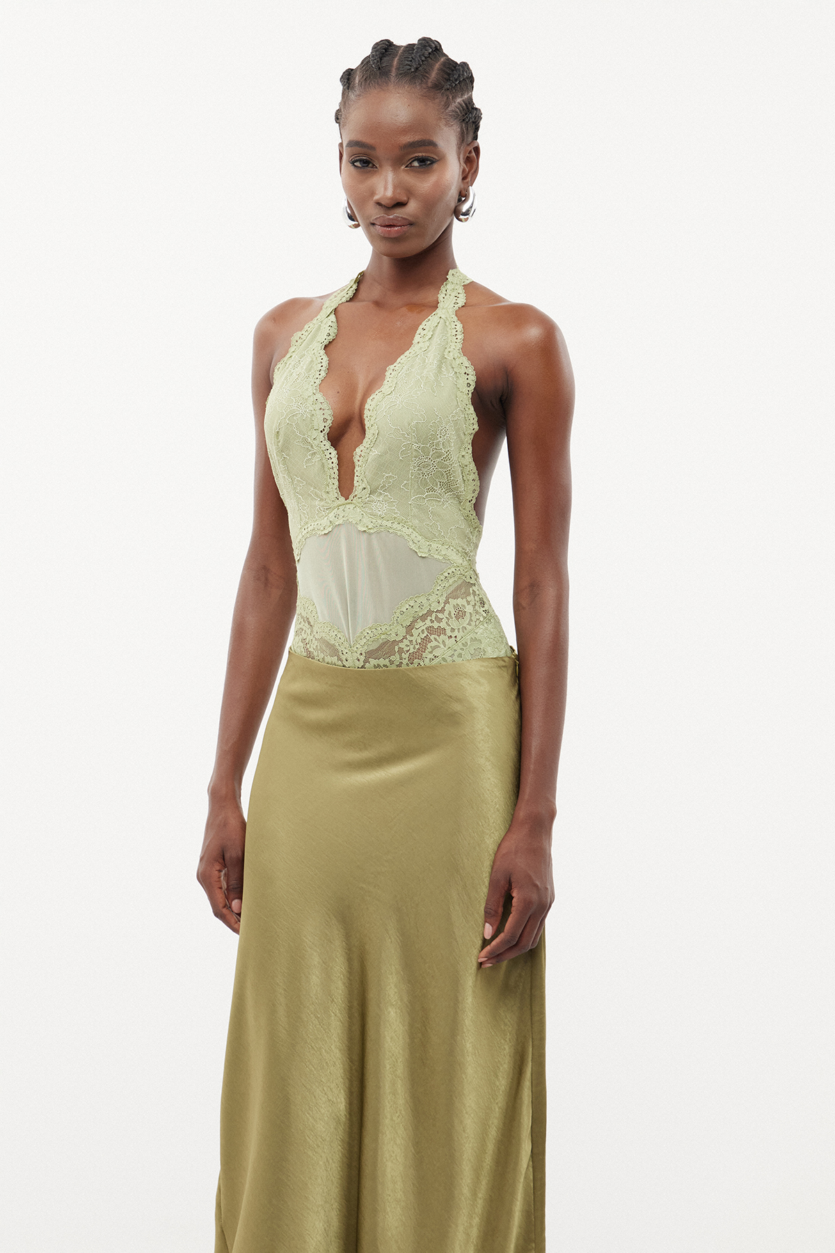 Ermolai Halter Neck Lace Bodysuit