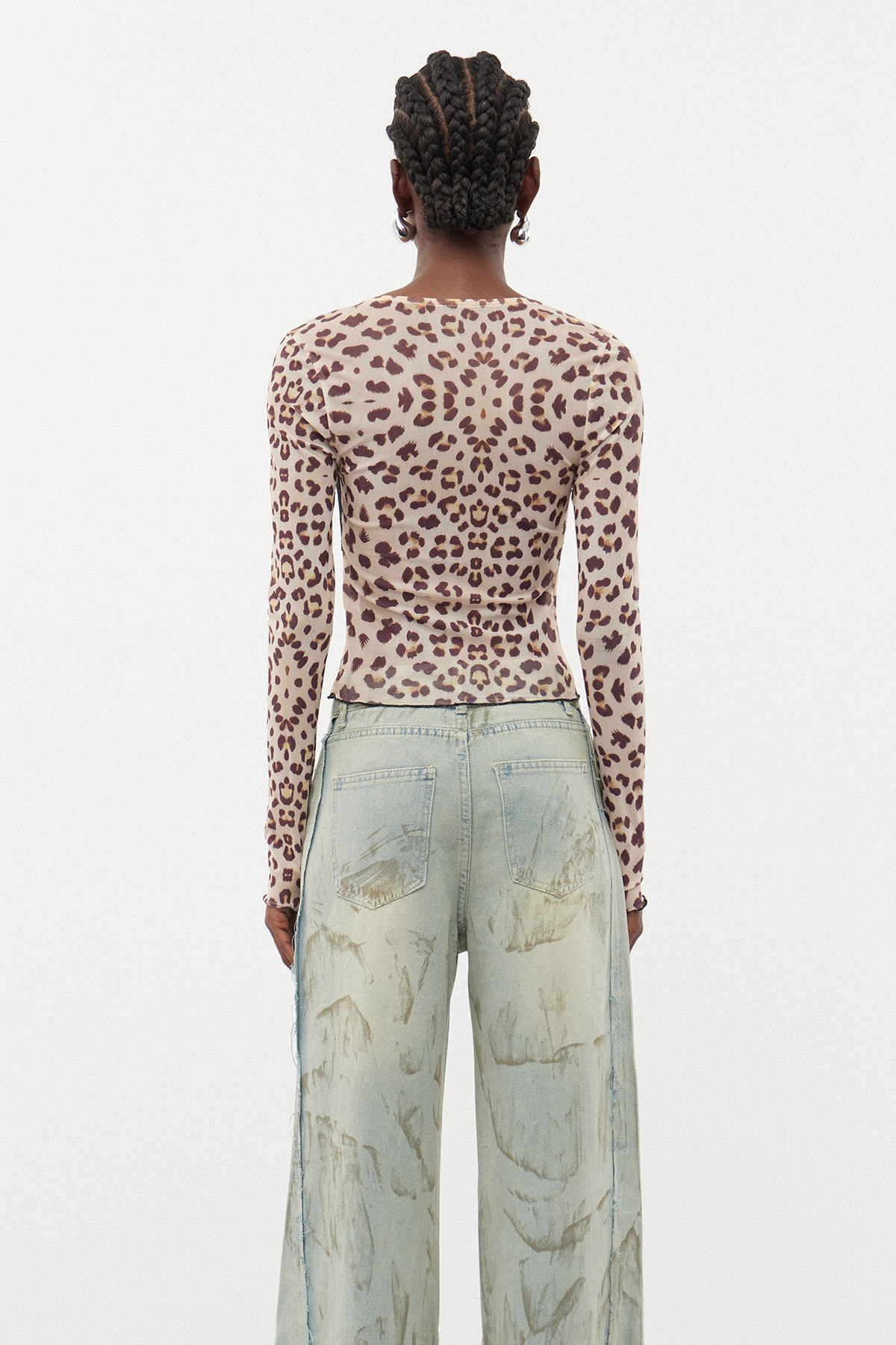 Erna Lace Leopard Top