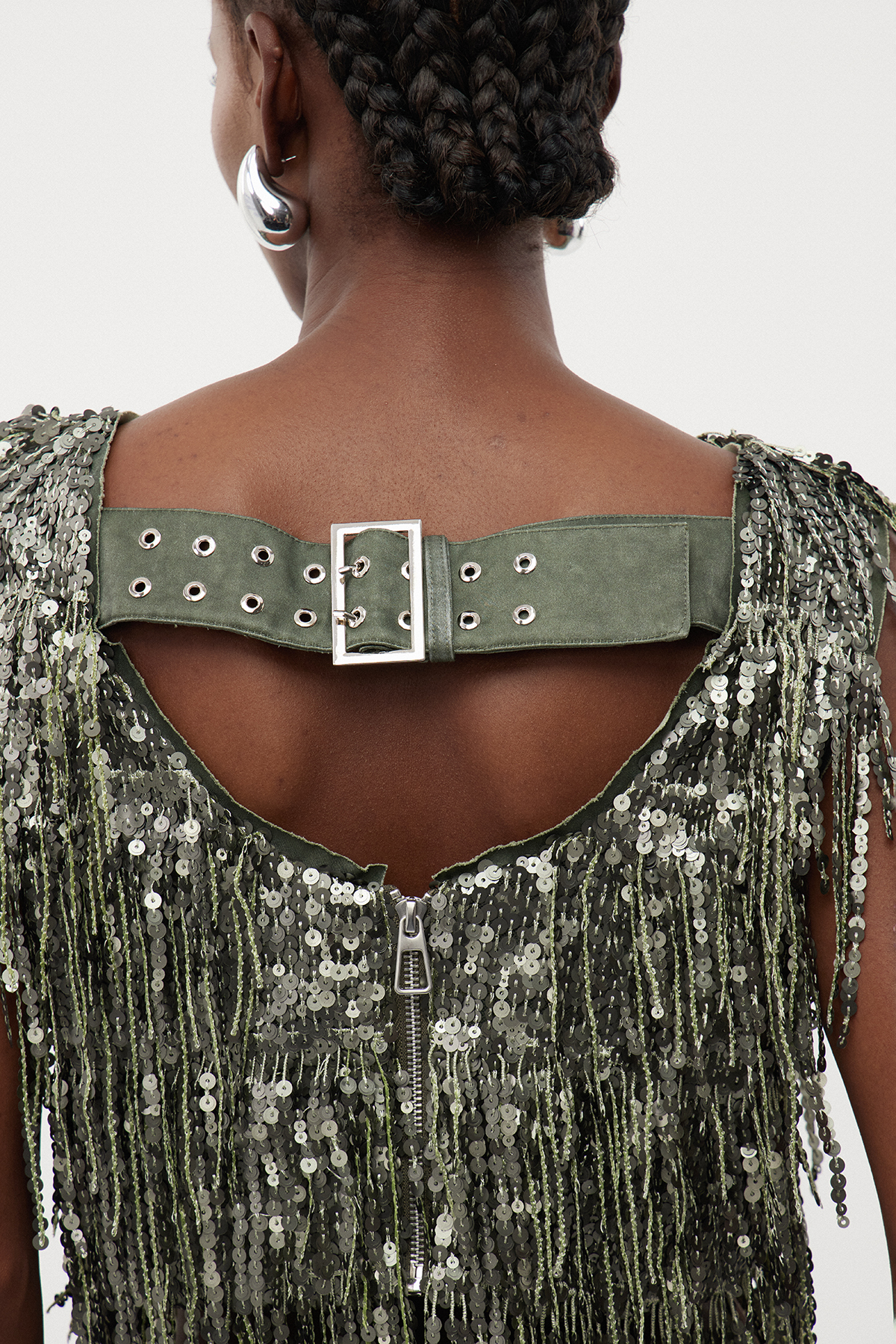 Ernar Sequin Chain Top