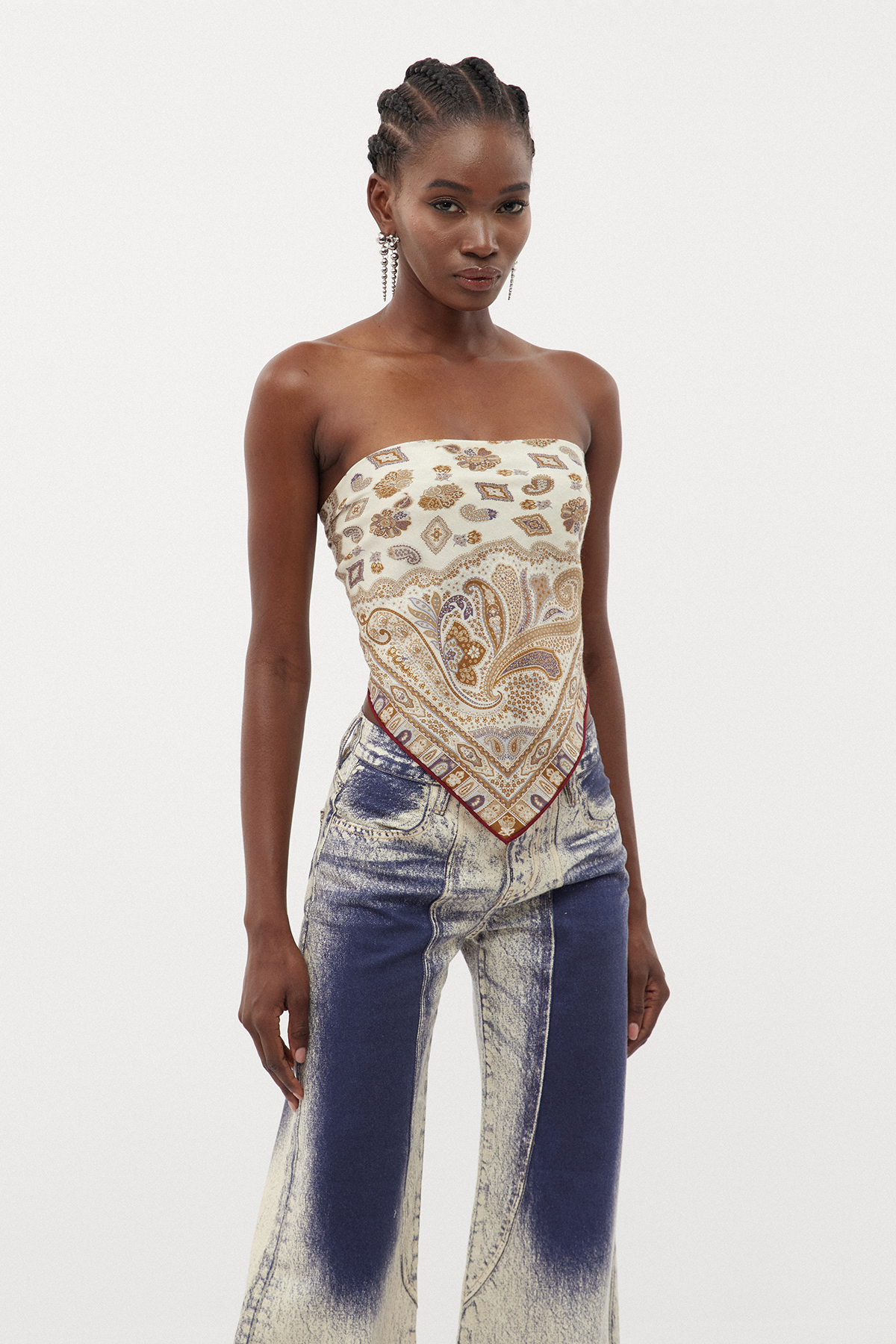 Ernestine Paisley Bandana Top